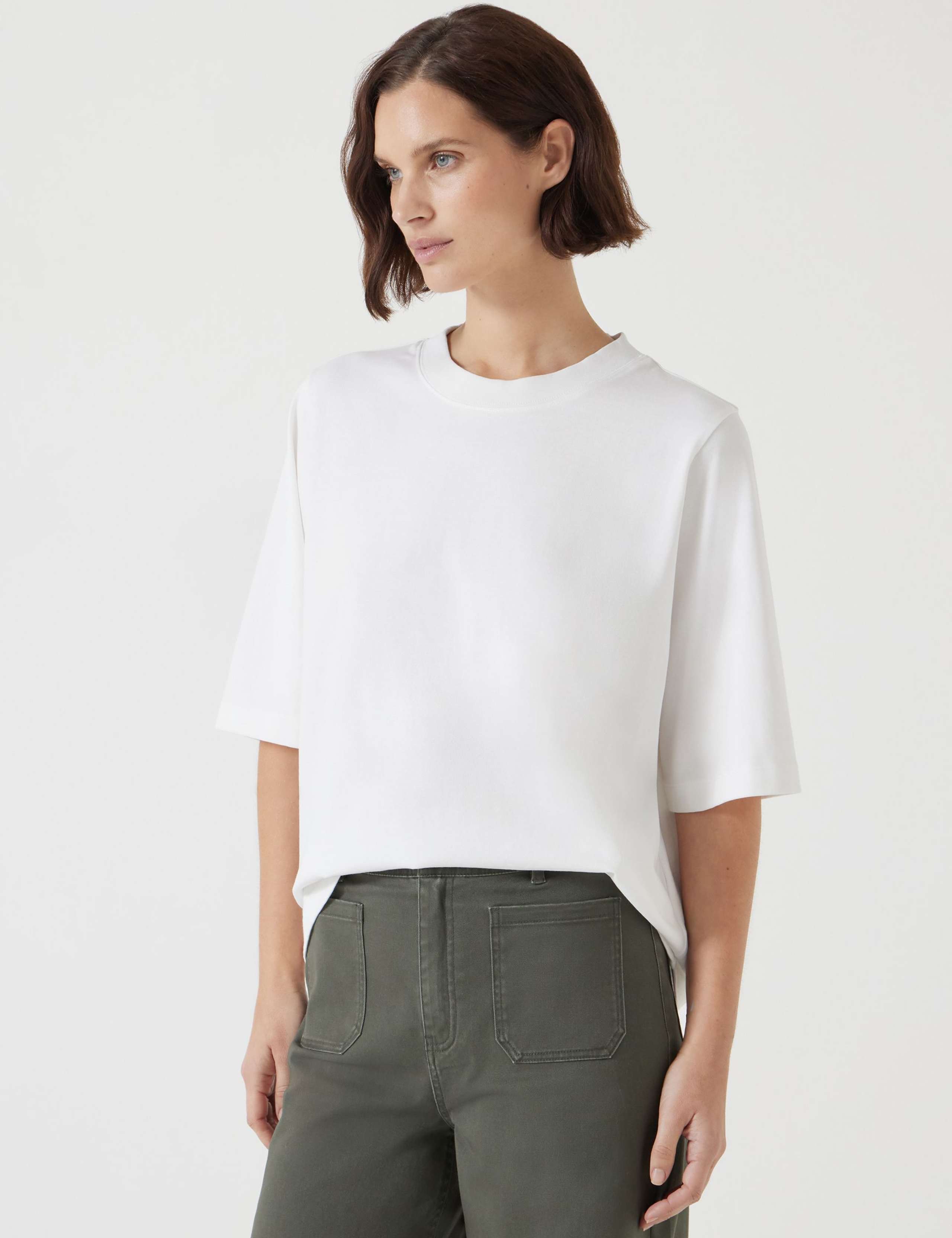 Pure Cotton Crew Neck T-Shirt