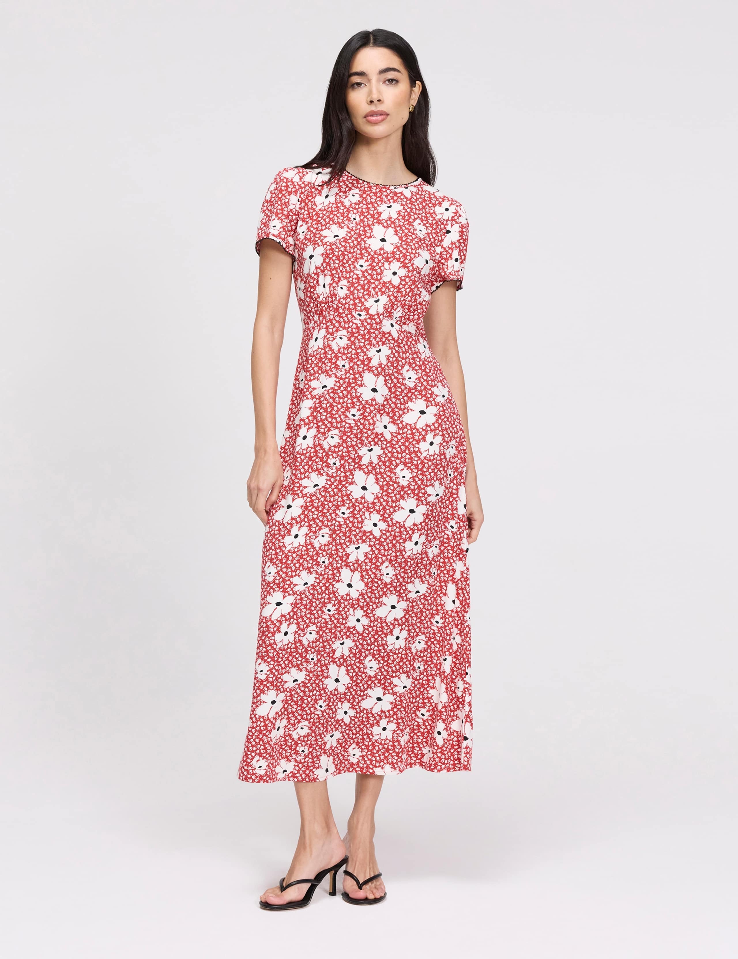 Floral Midi Waisted Dress