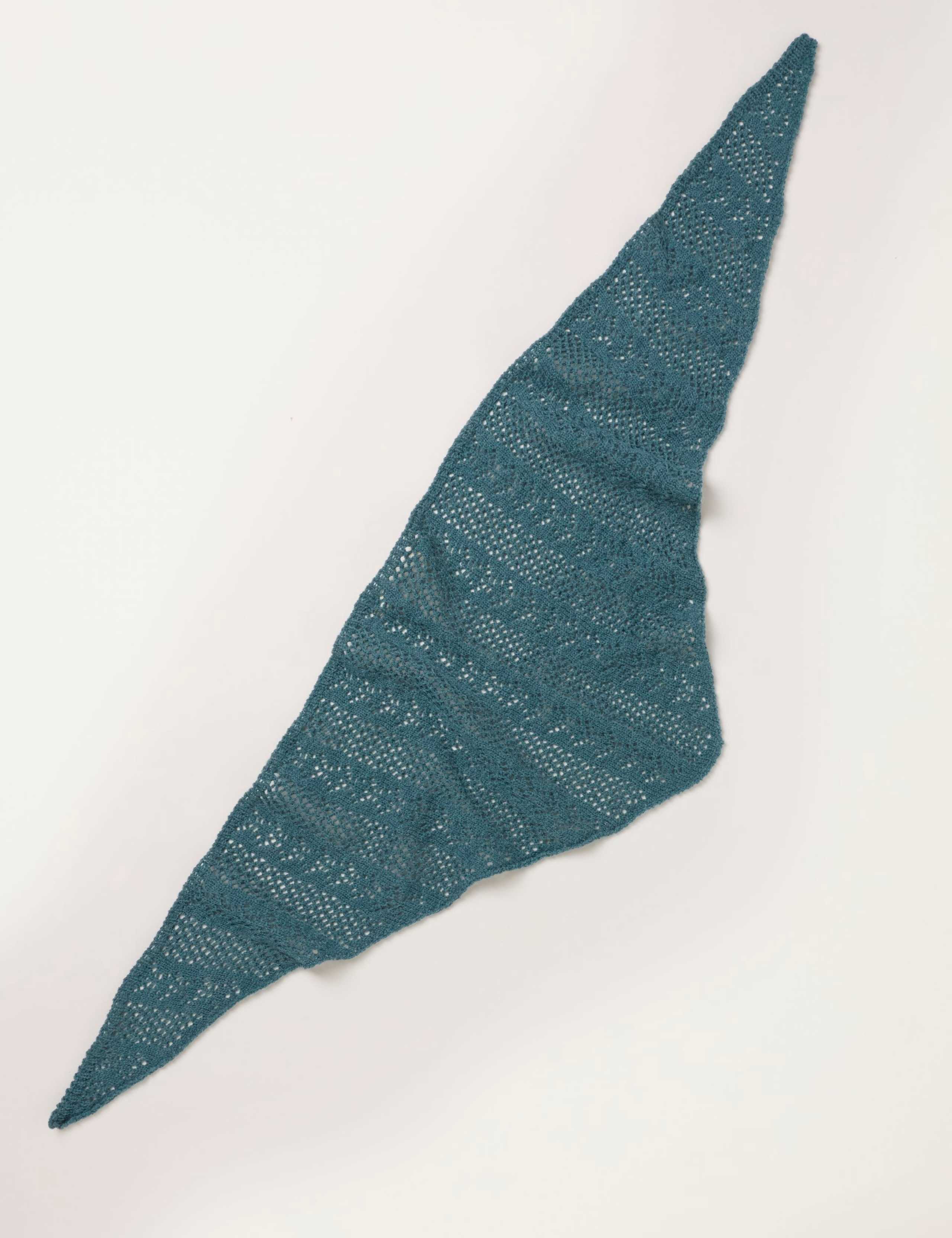 Knitted Triangle Scarf with Wool