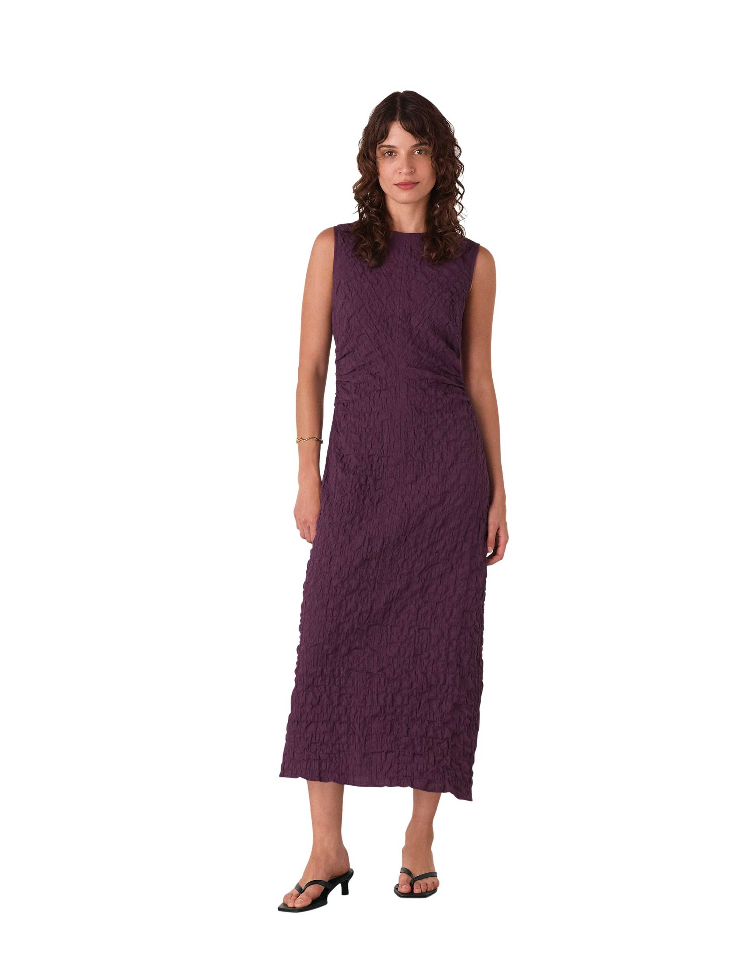 Cotton Rich Textured Midi Column Dress