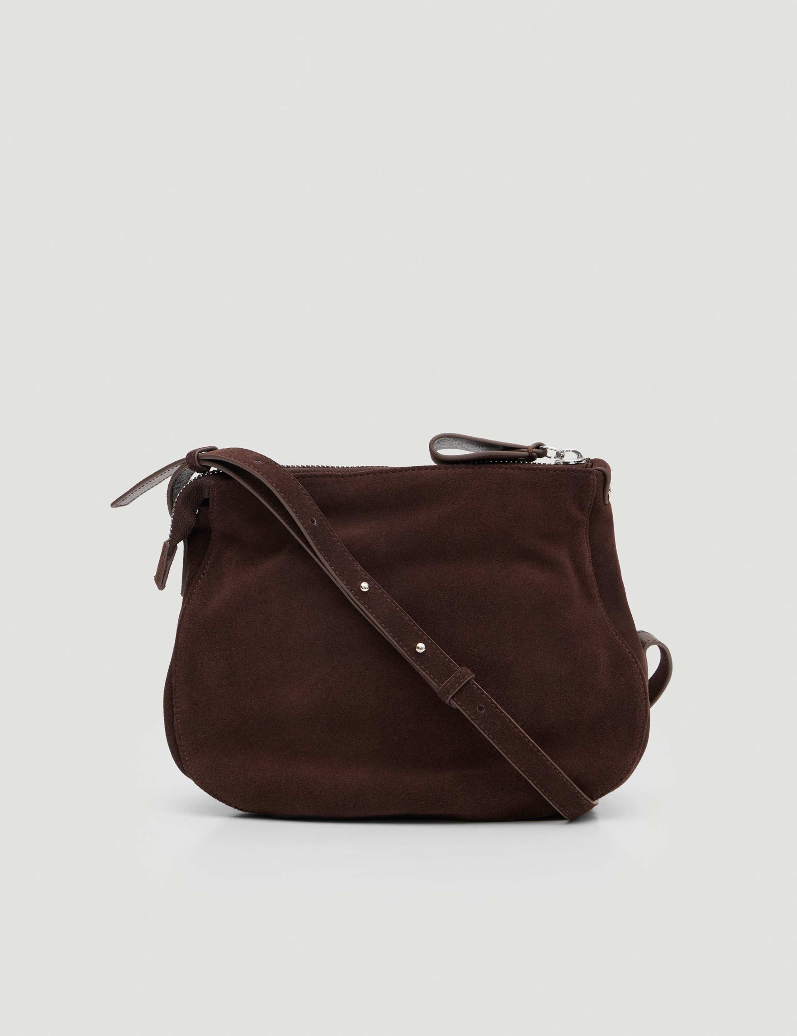 Suede Zip Around Cross Body Bag