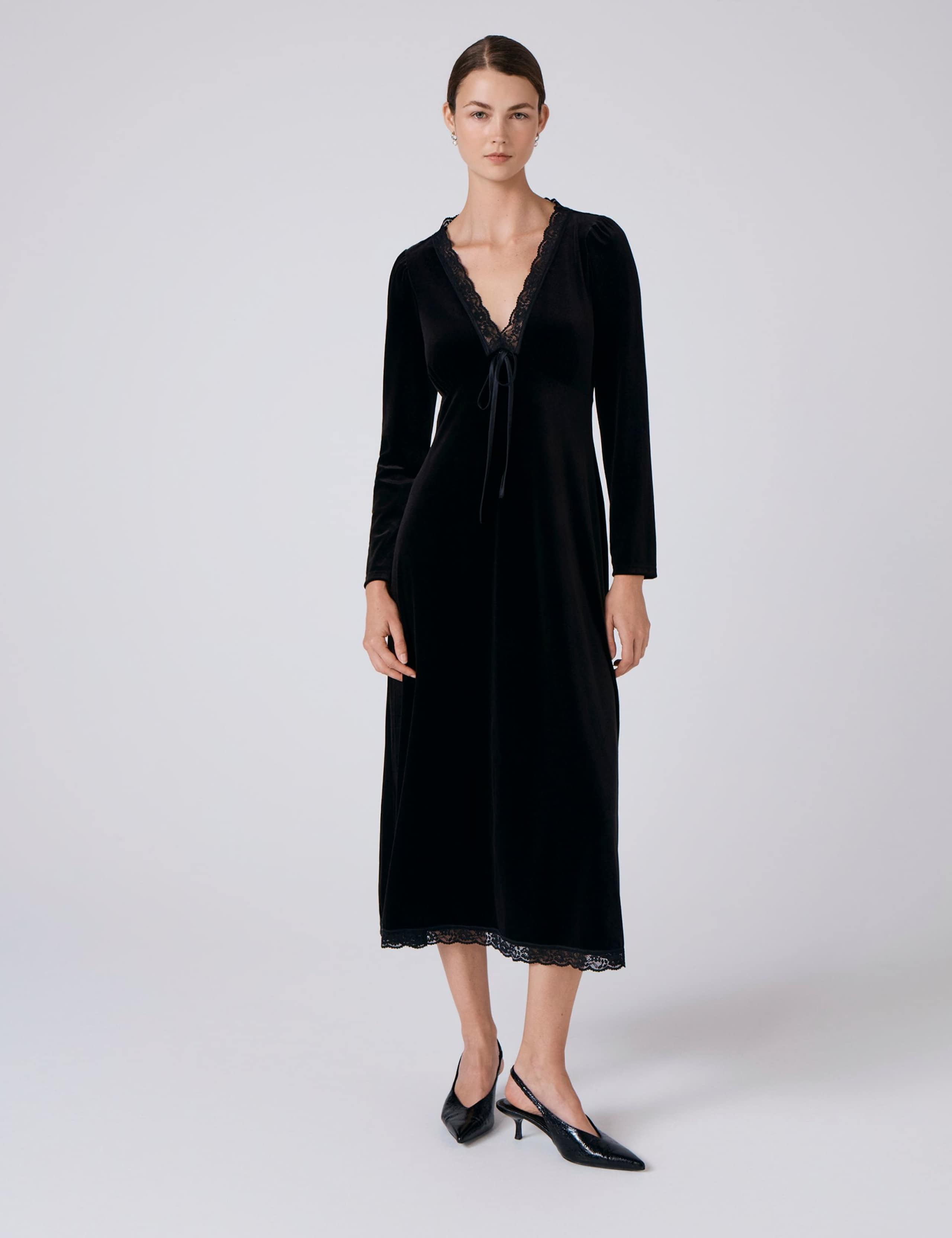 Velvet Midi Tea Dress