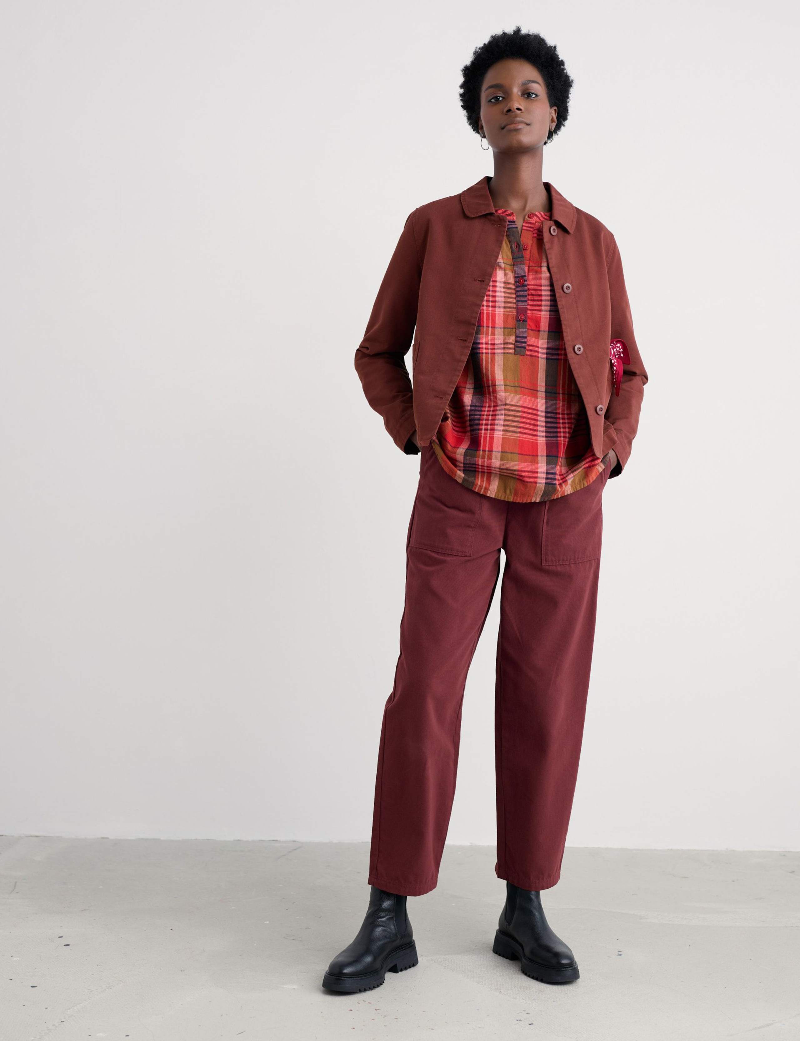 Pure Cotton Collared Jacket