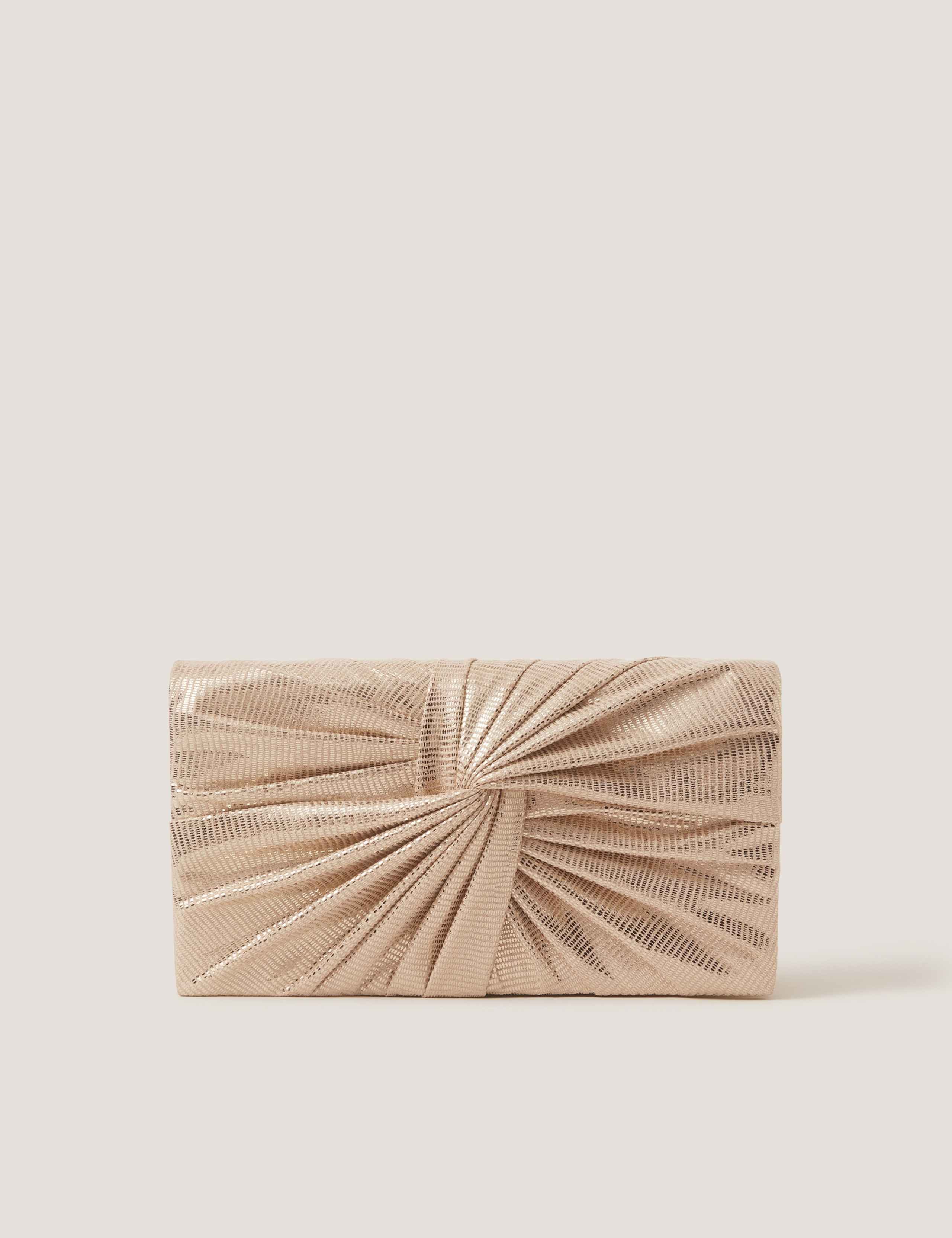Metallic Twist Knot Clutch