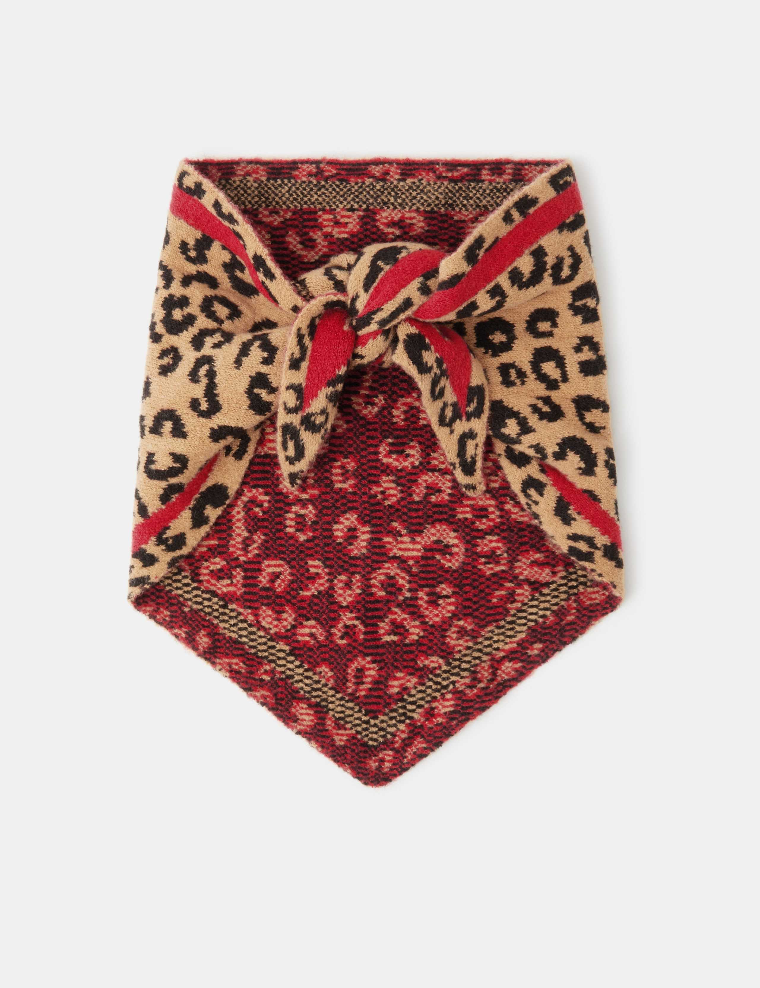 Leopard Print Triangle Scarf