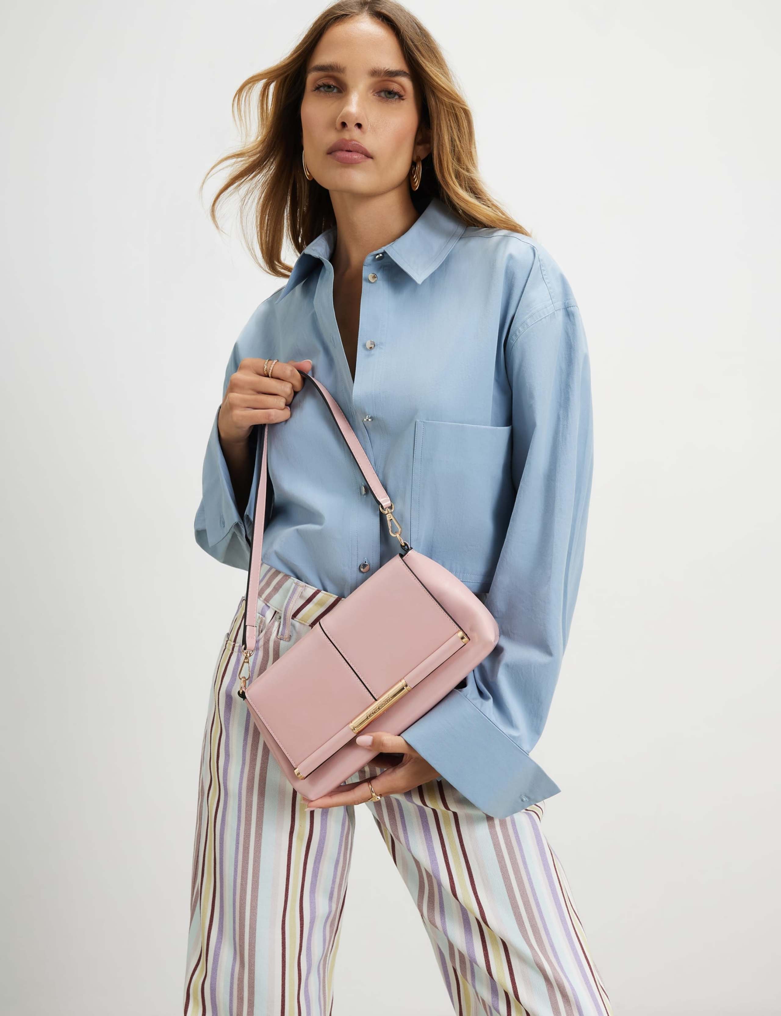 Faux Leather Clutch Bag