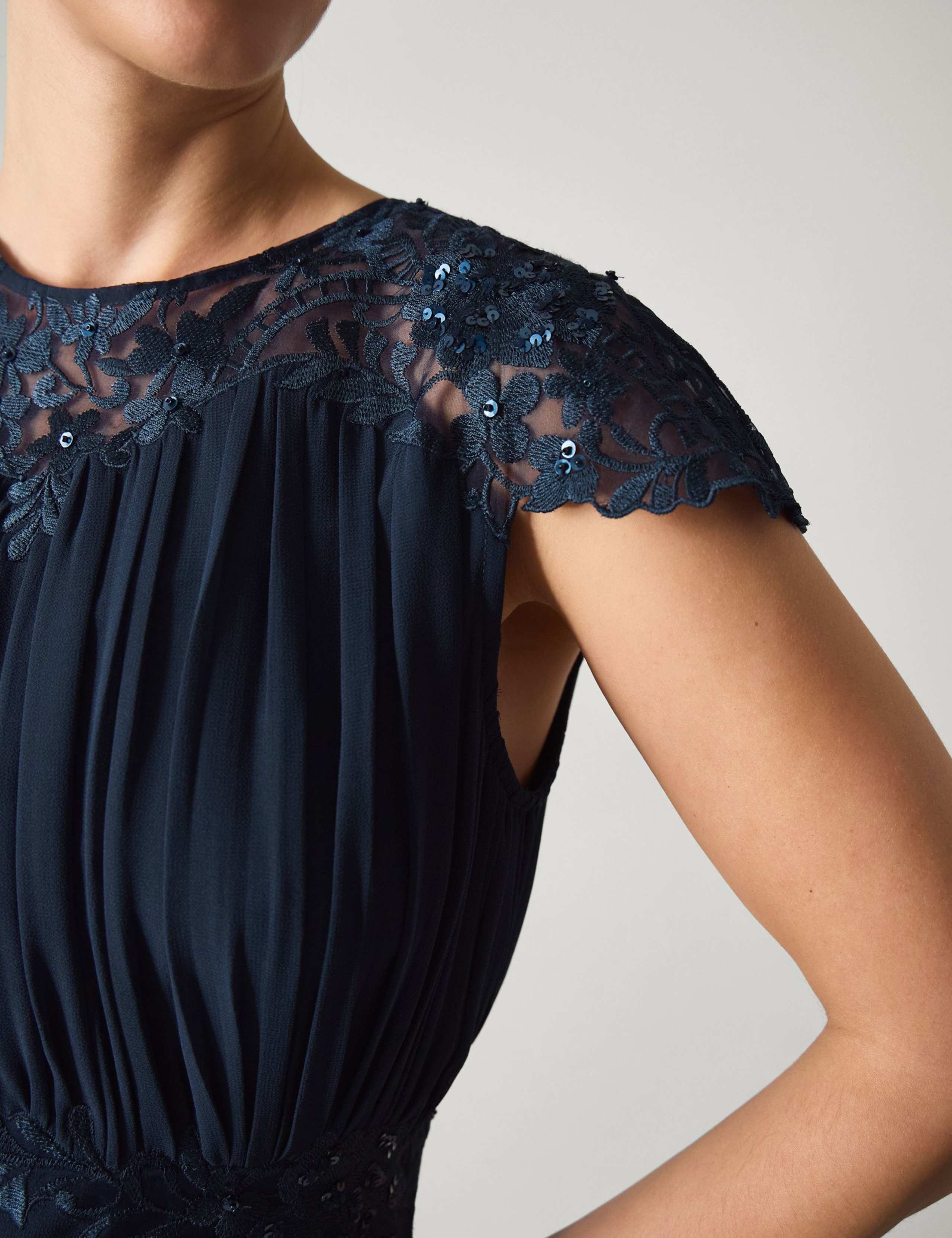 Chiffon Lace Maxi Dress