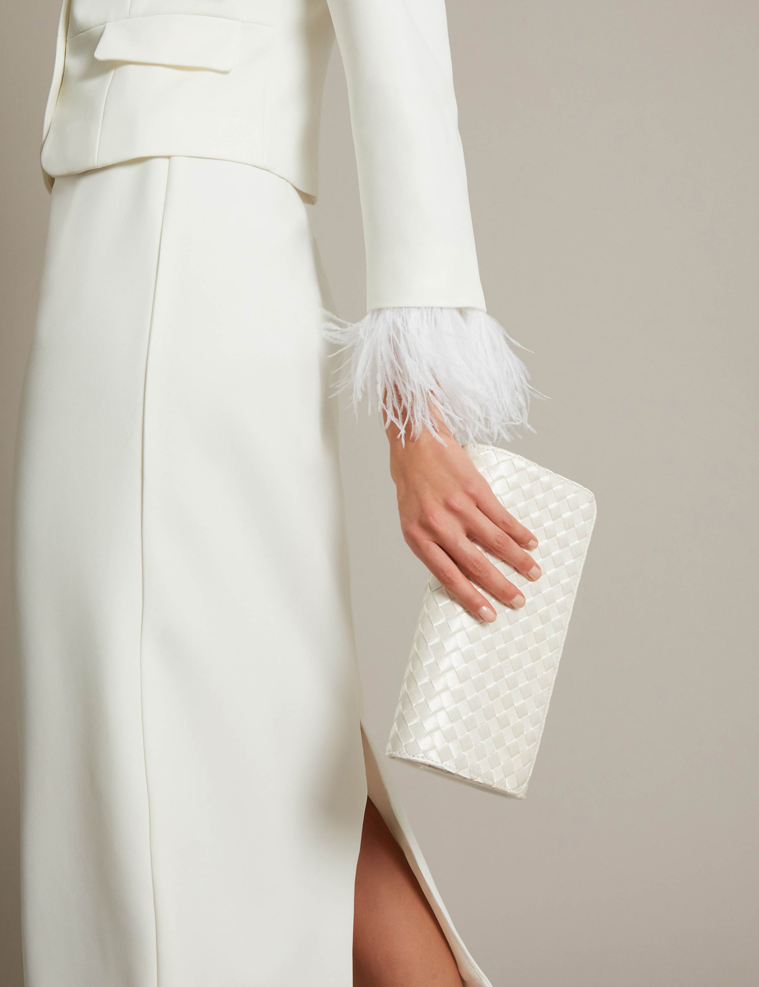 Woven Chain Strap Clutch Bag