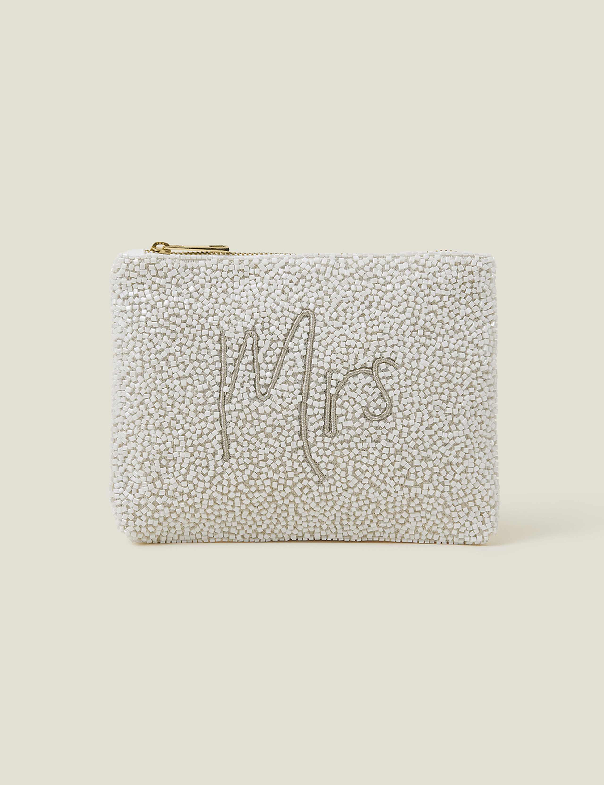 Beaded Mrs Embroidery Bridal Purse