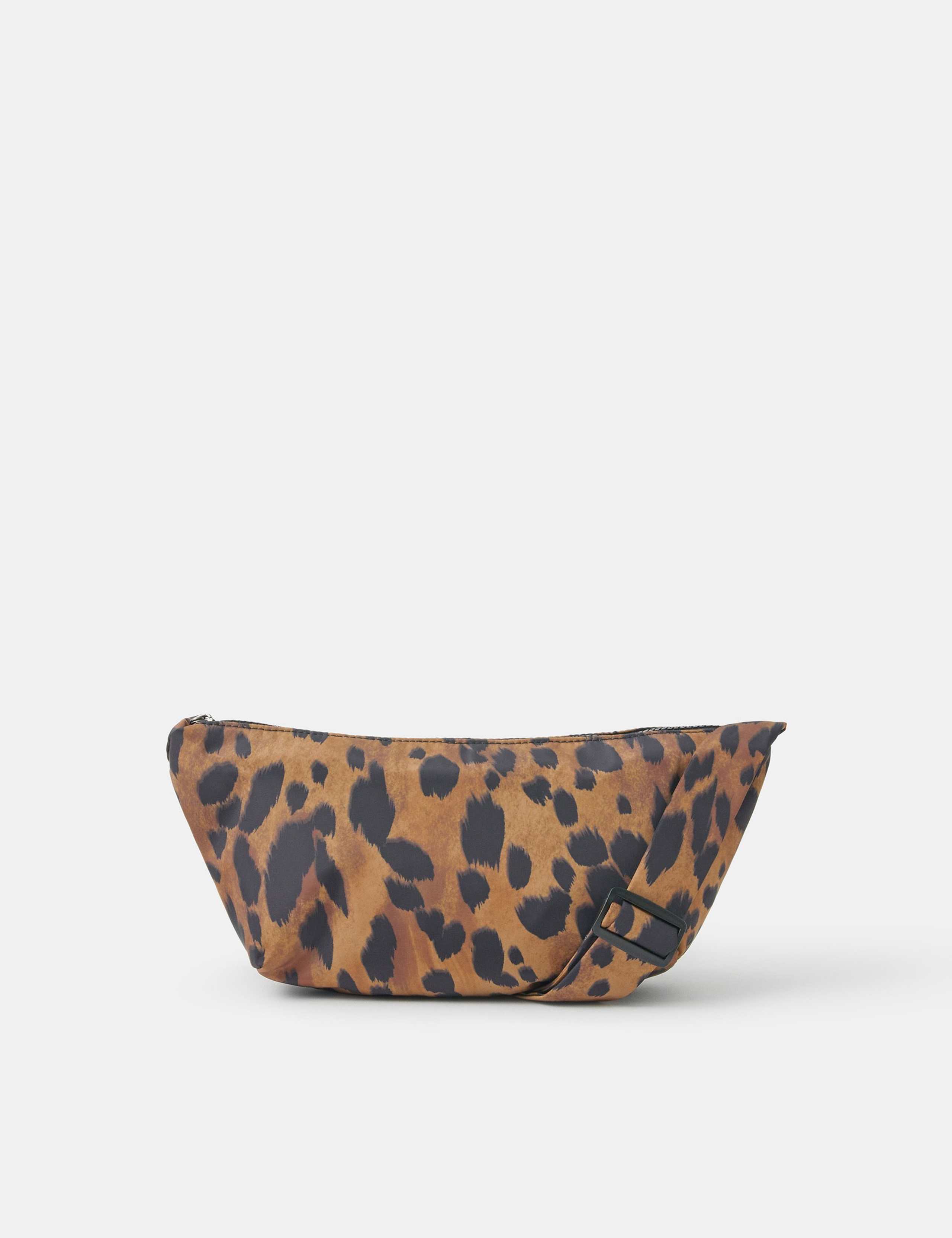 Nylon Leopard Print Sling Bag