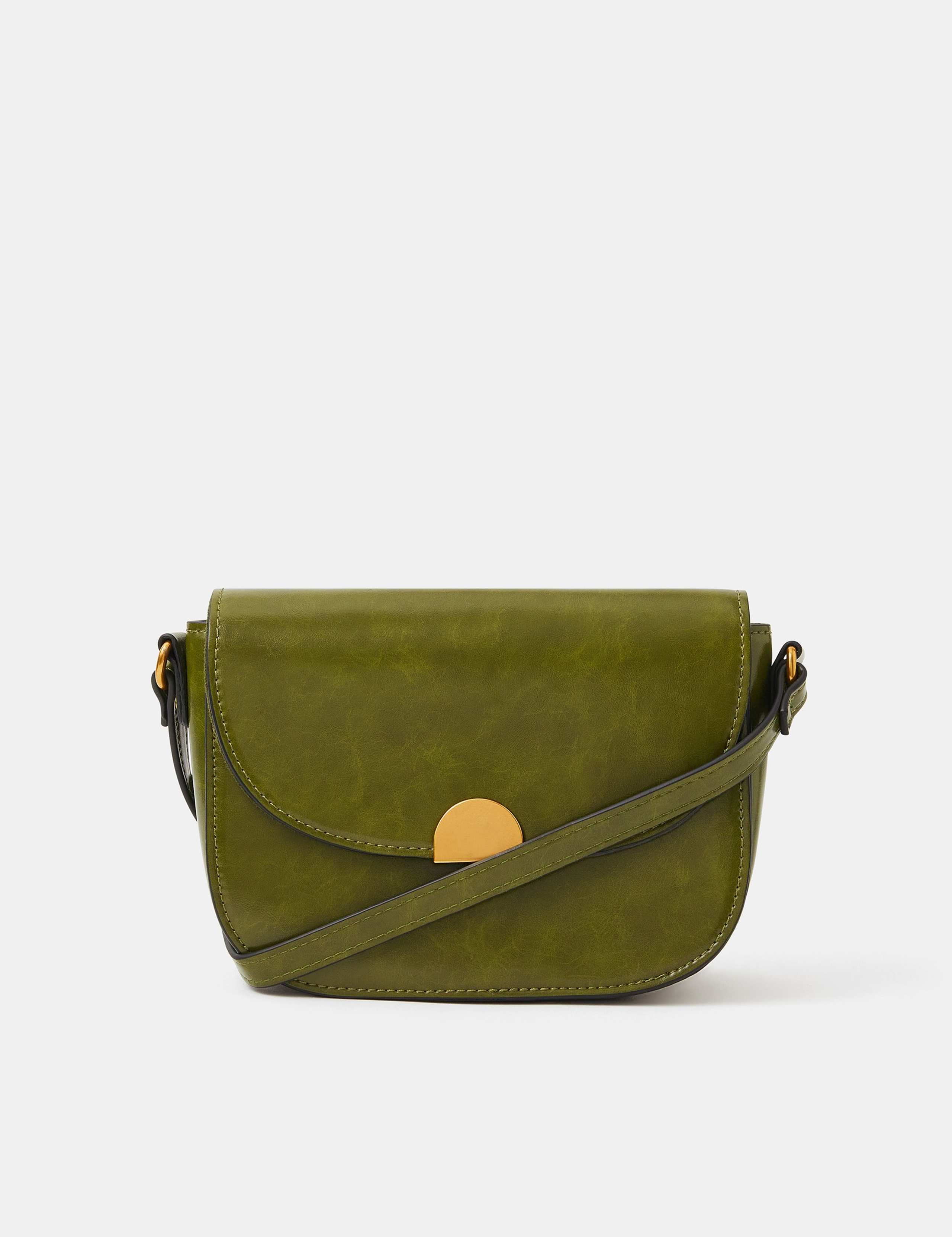 Faux Leather Boxy Cross Body Bag