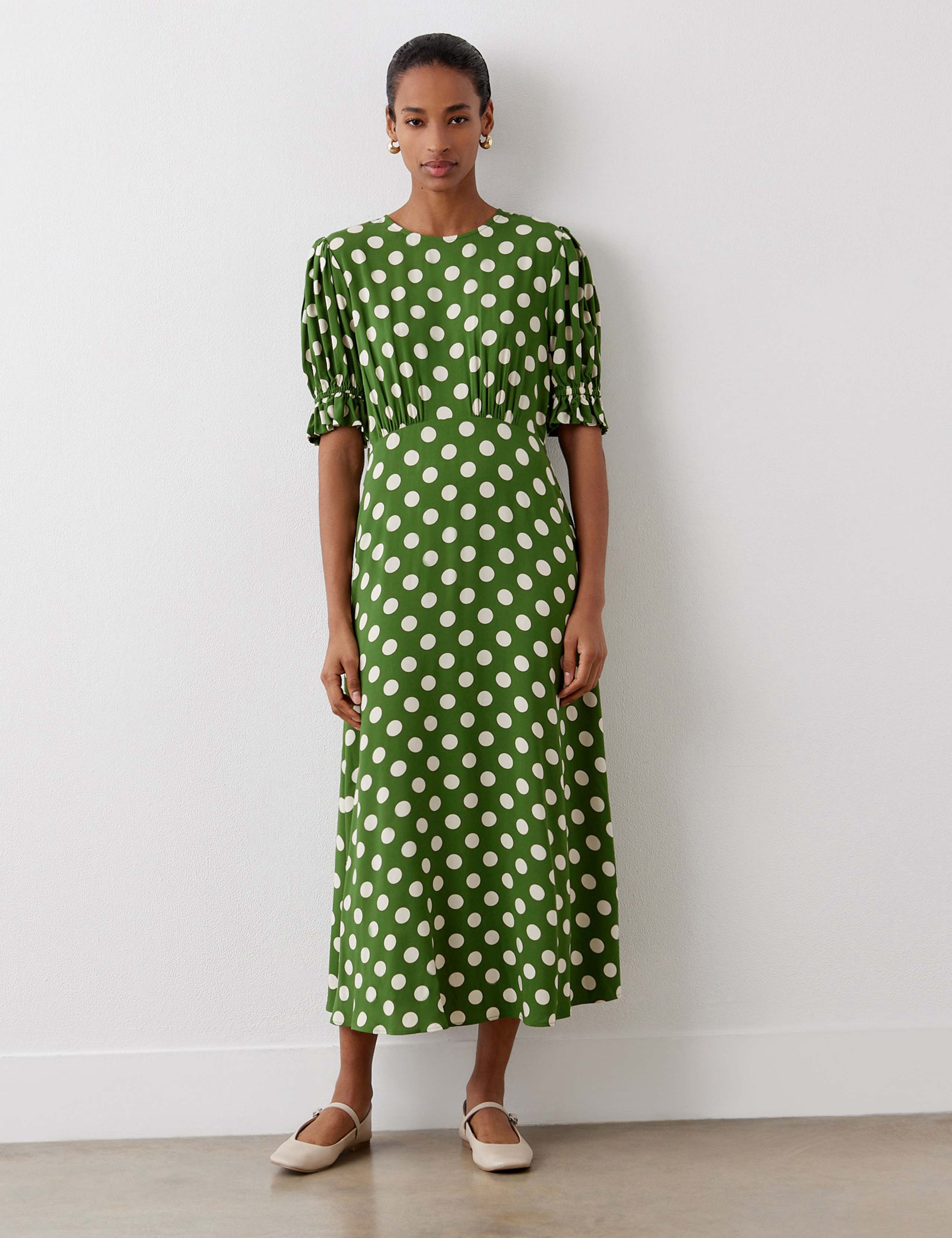 Polka Dot Midi Tea Dress