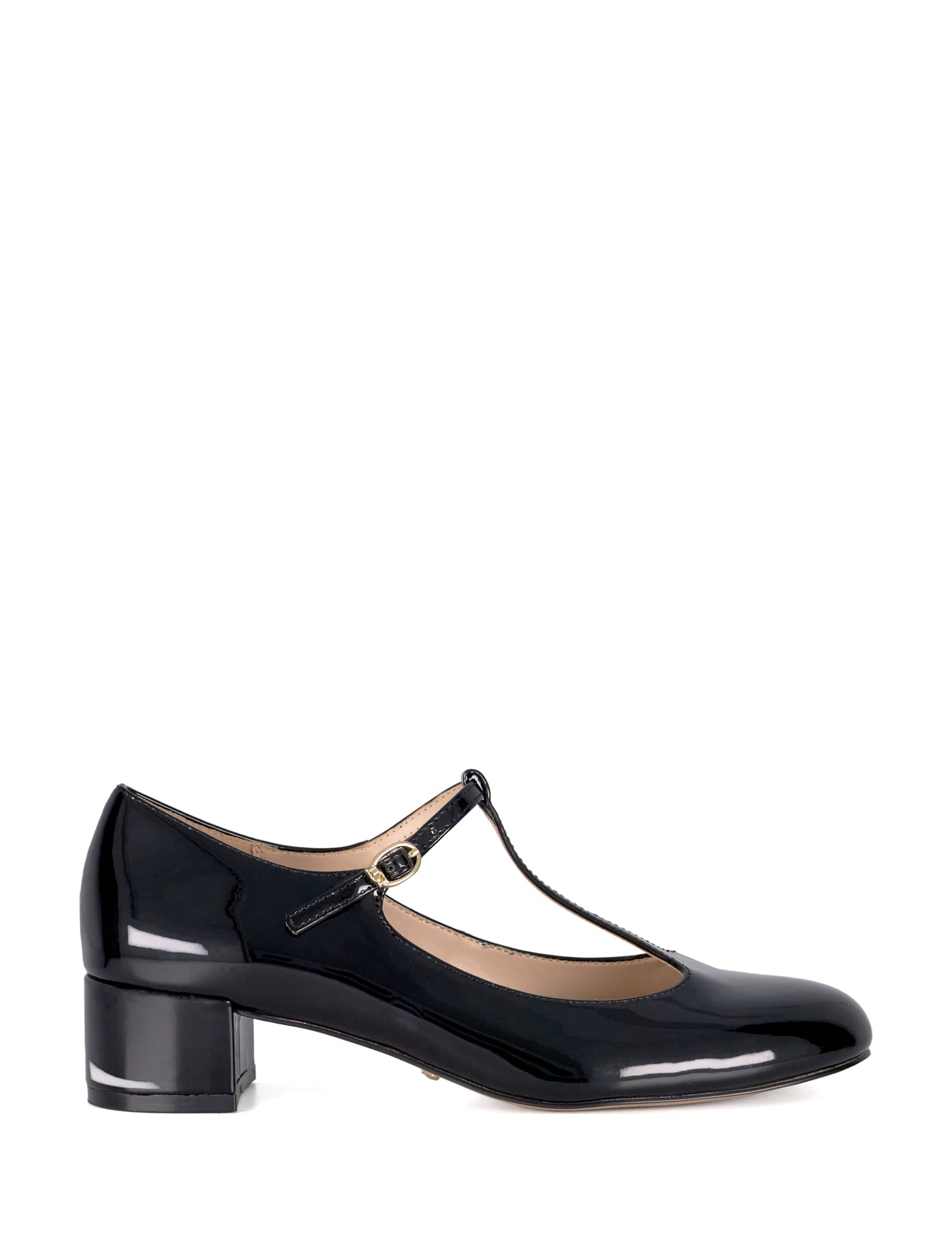 Patent Block Heel Mary Jane Shoes