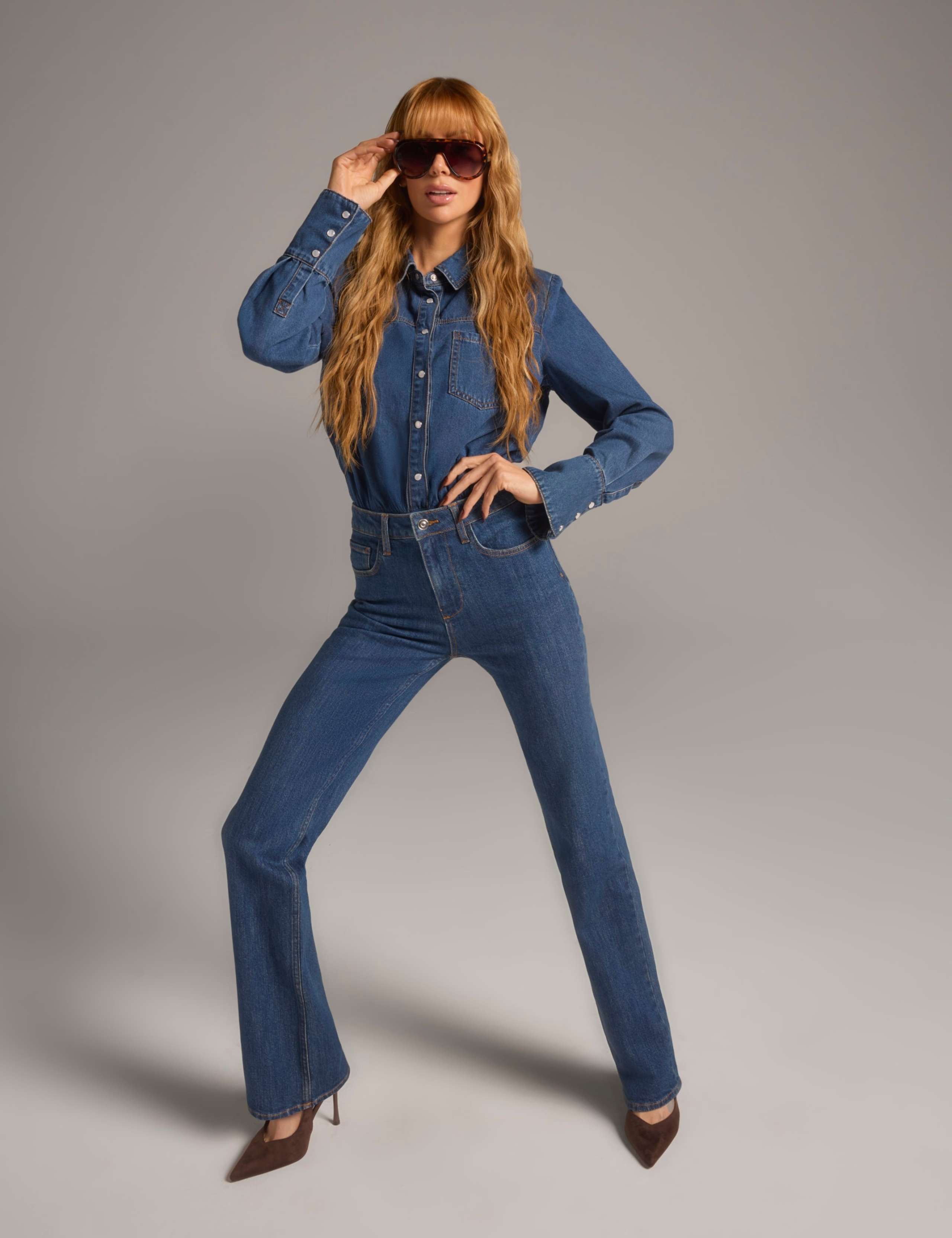 High Waisted Straight Leg Jeans