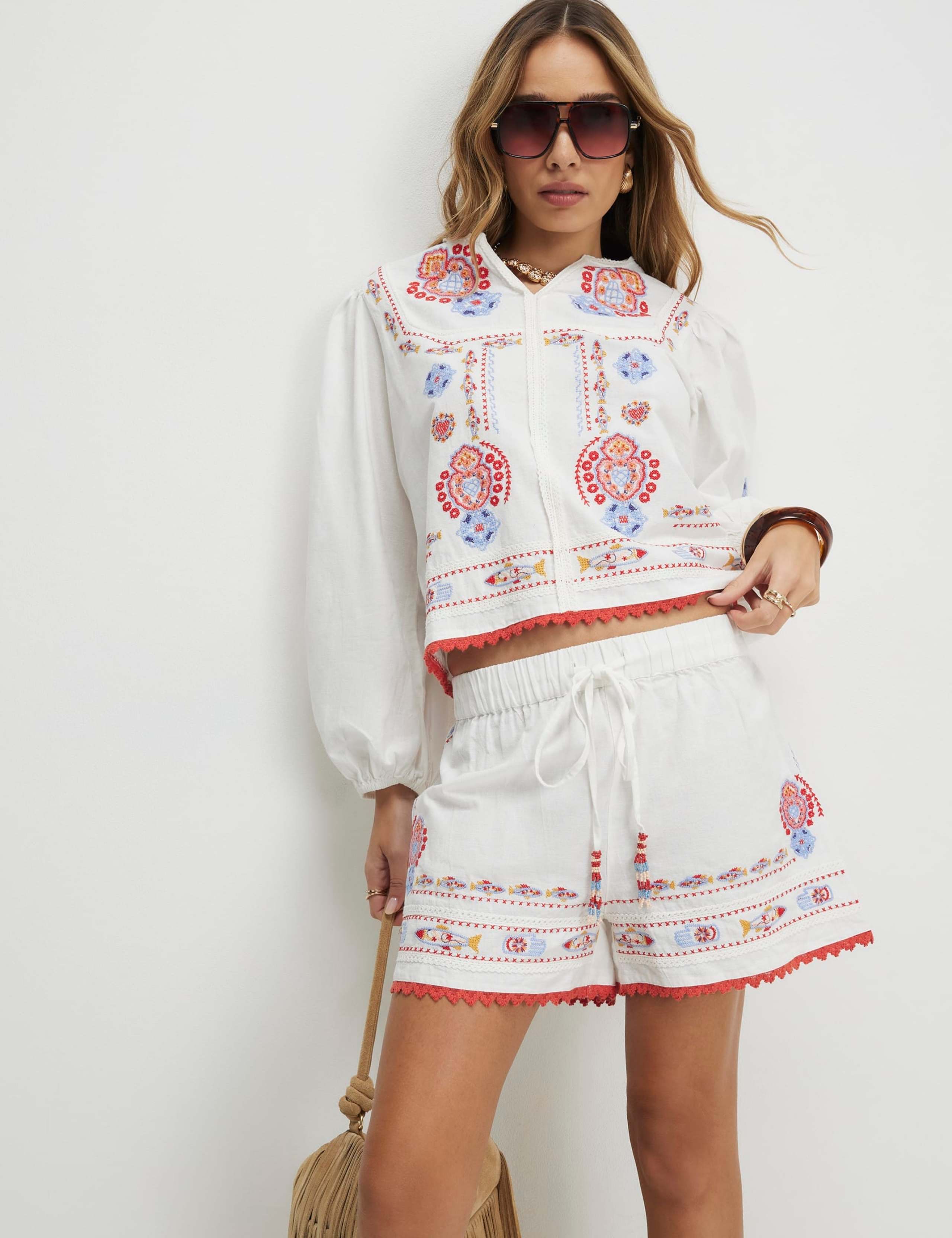 Embroidered Shorts