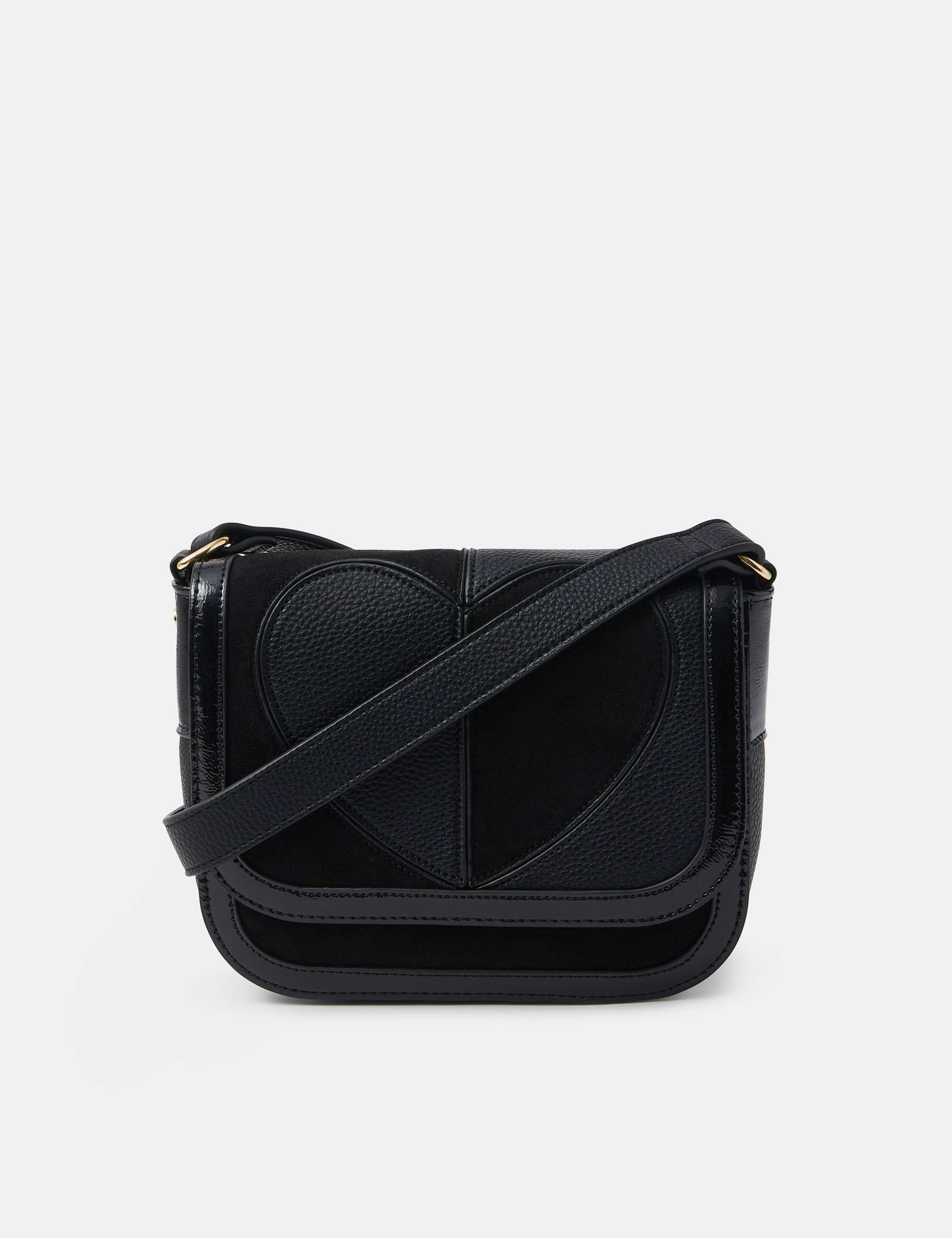 Heart Patch Cross Body Bag