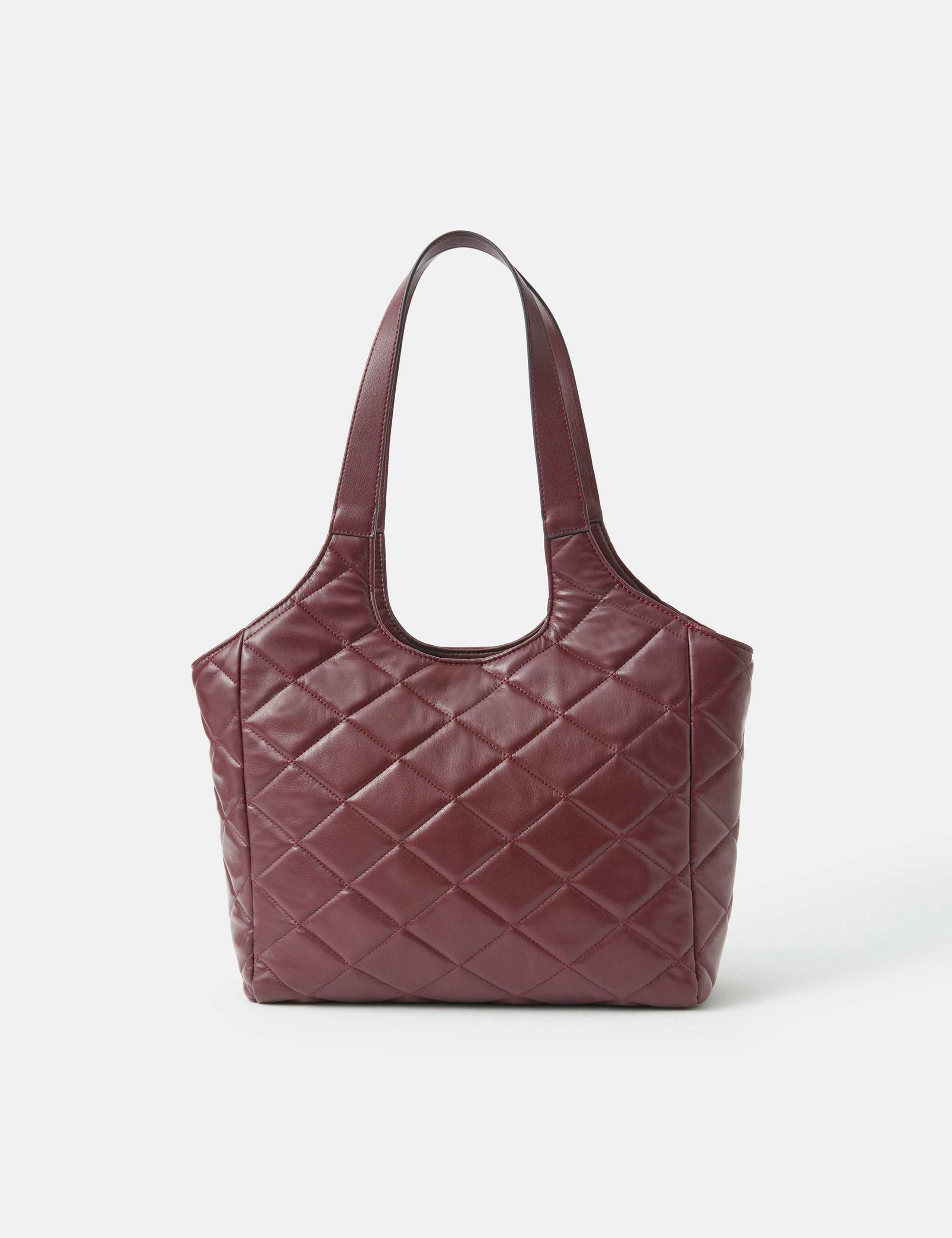 Faux Leather Quilted Shoulder Bag