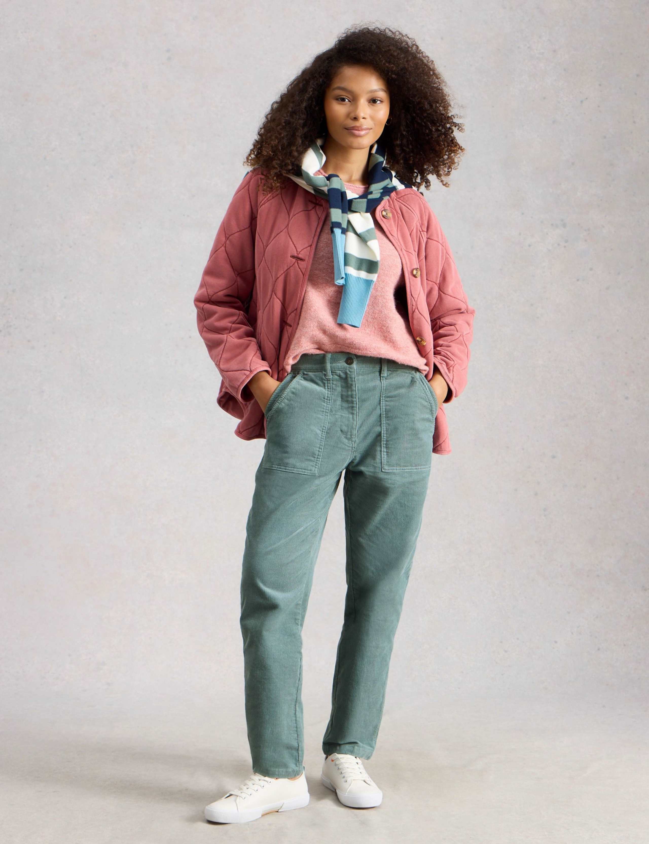 Cord Tapered Ankle Grazer Trousers