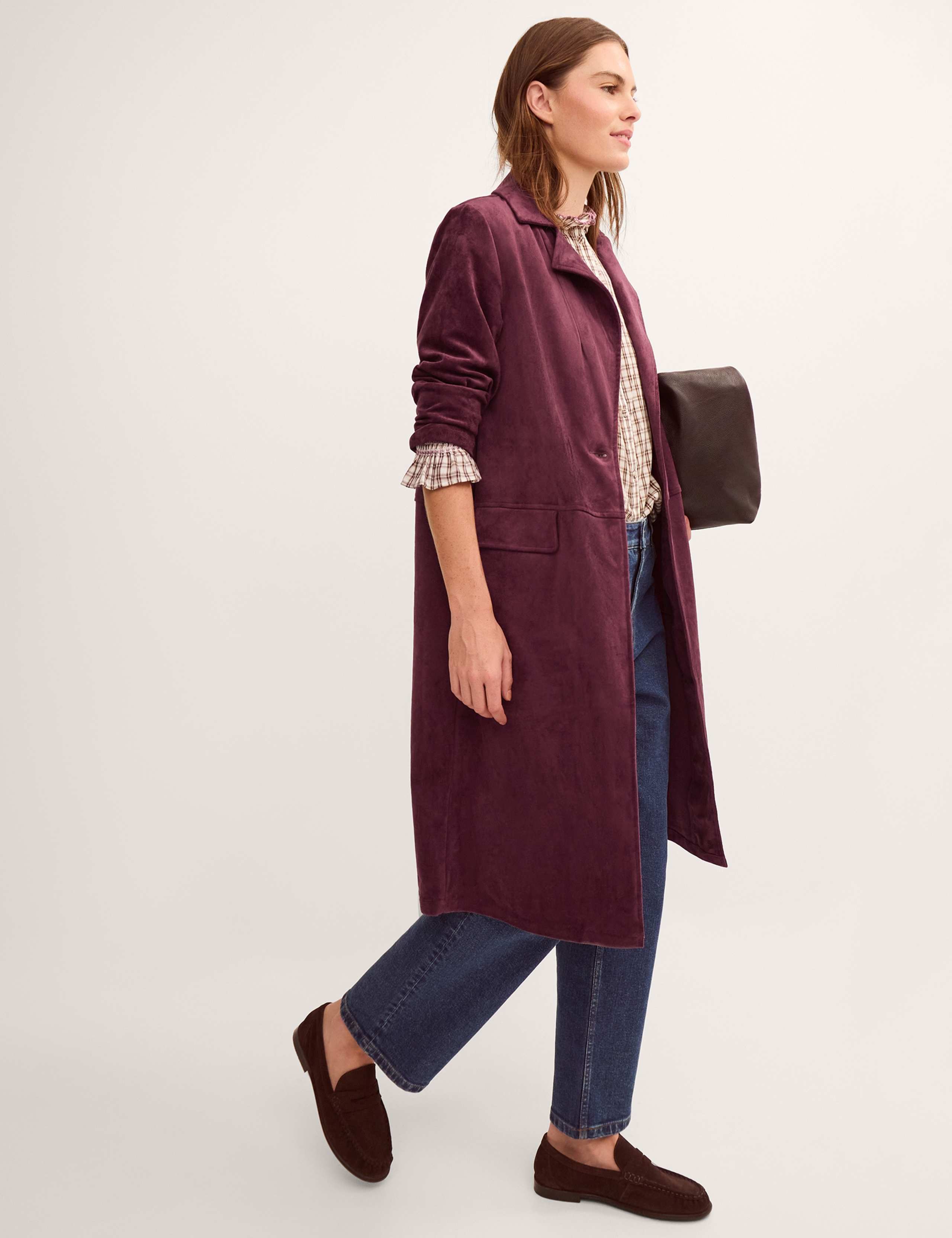 Faux Suede Coat
