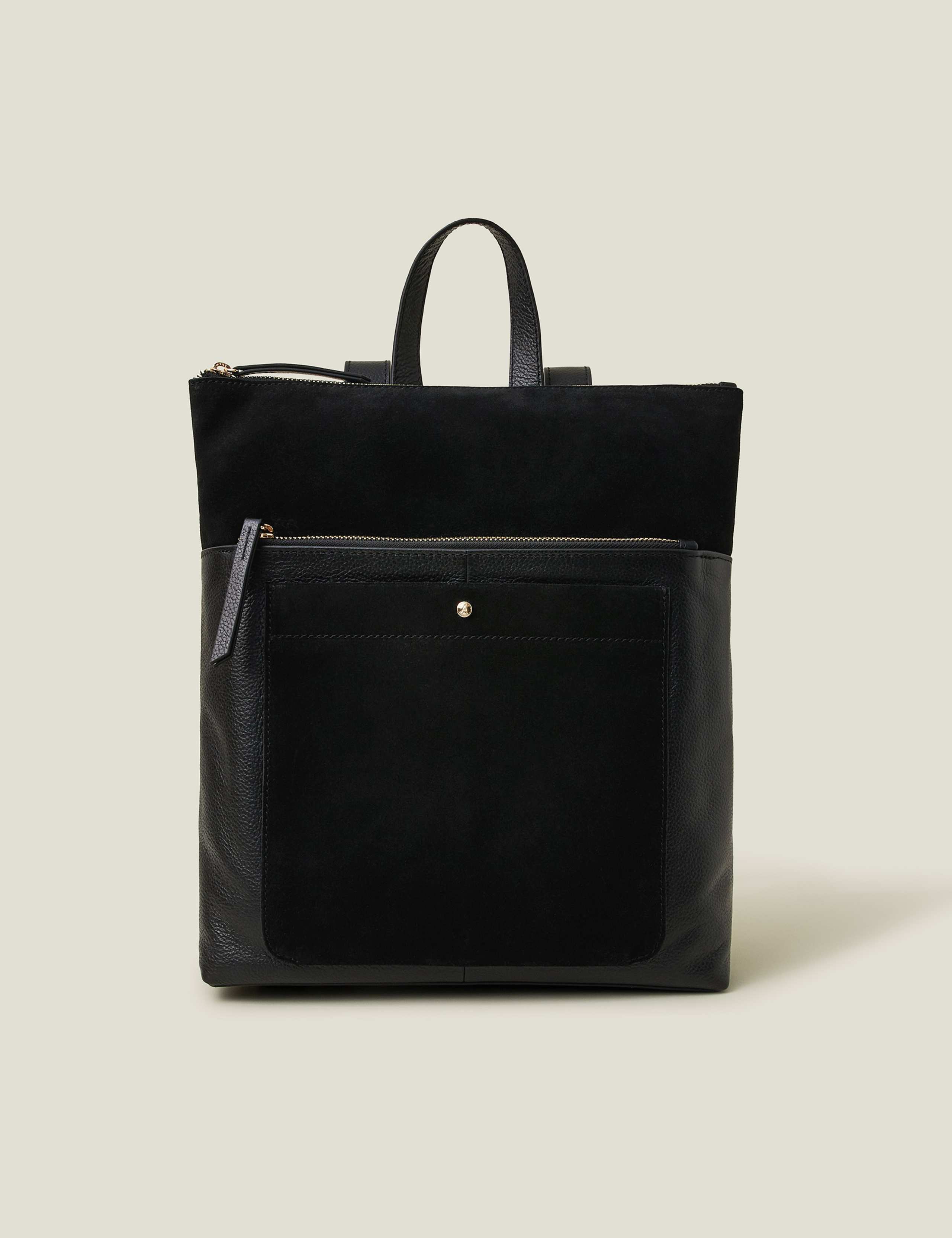 Suede and Leather Backpack