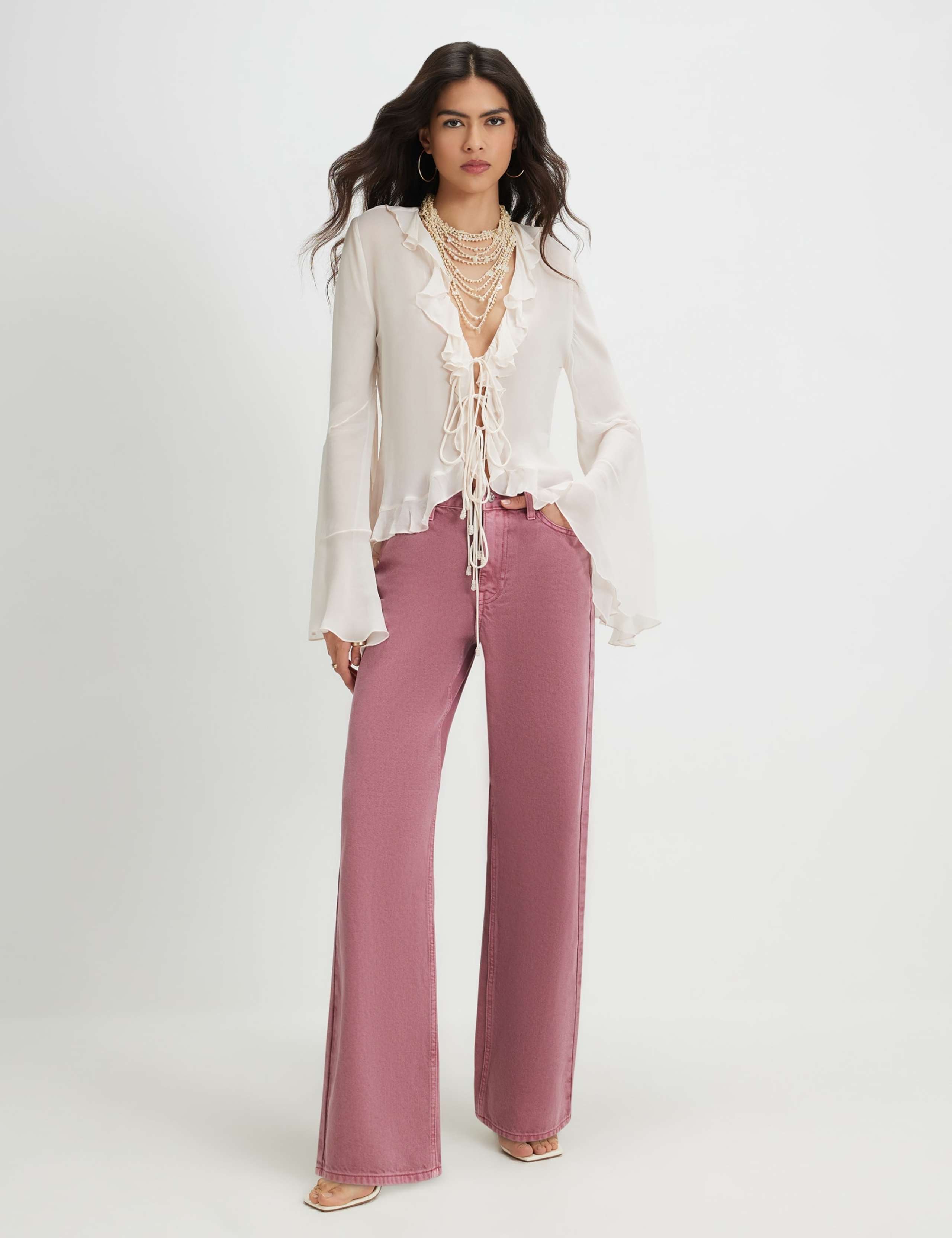 High Waisted Straight Leg Jeans
