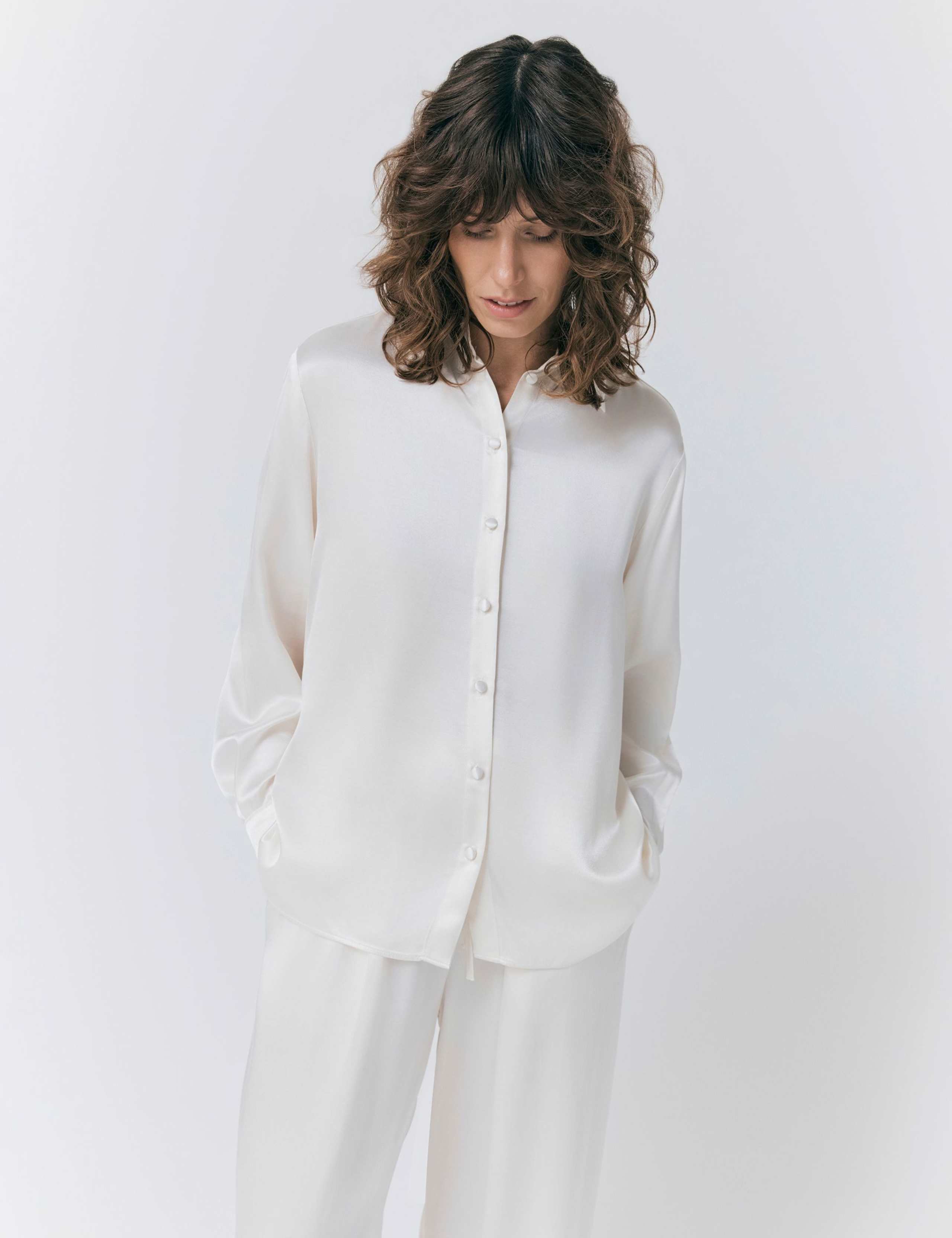 Satin Button Through Shirt