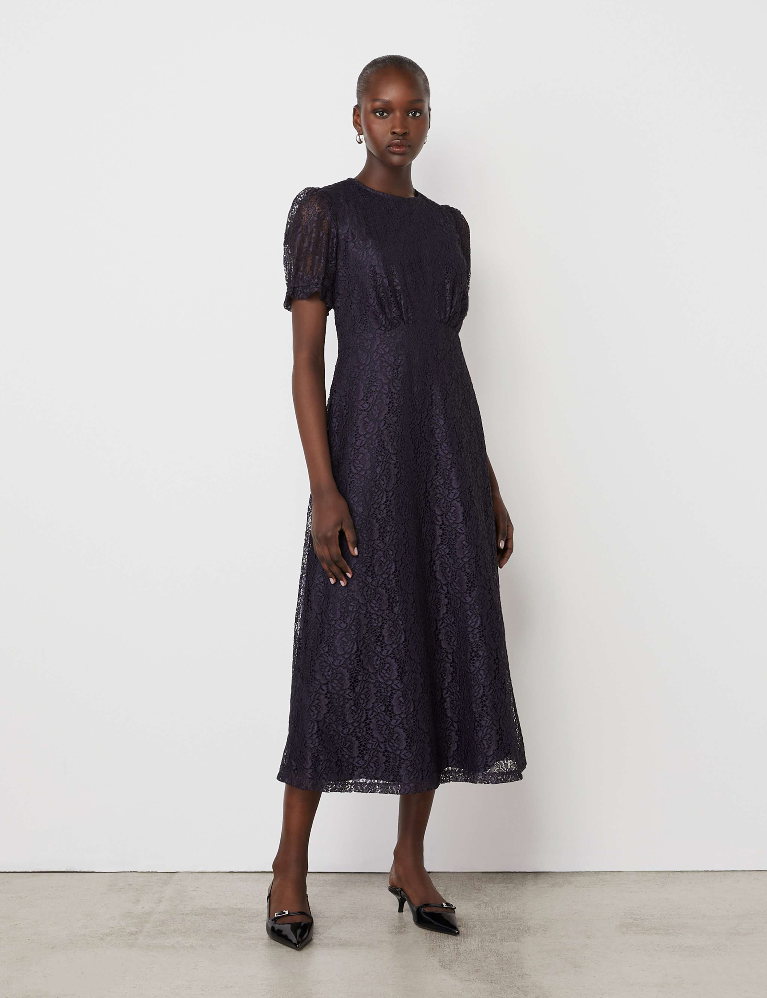 Lace Midi Tea Dress