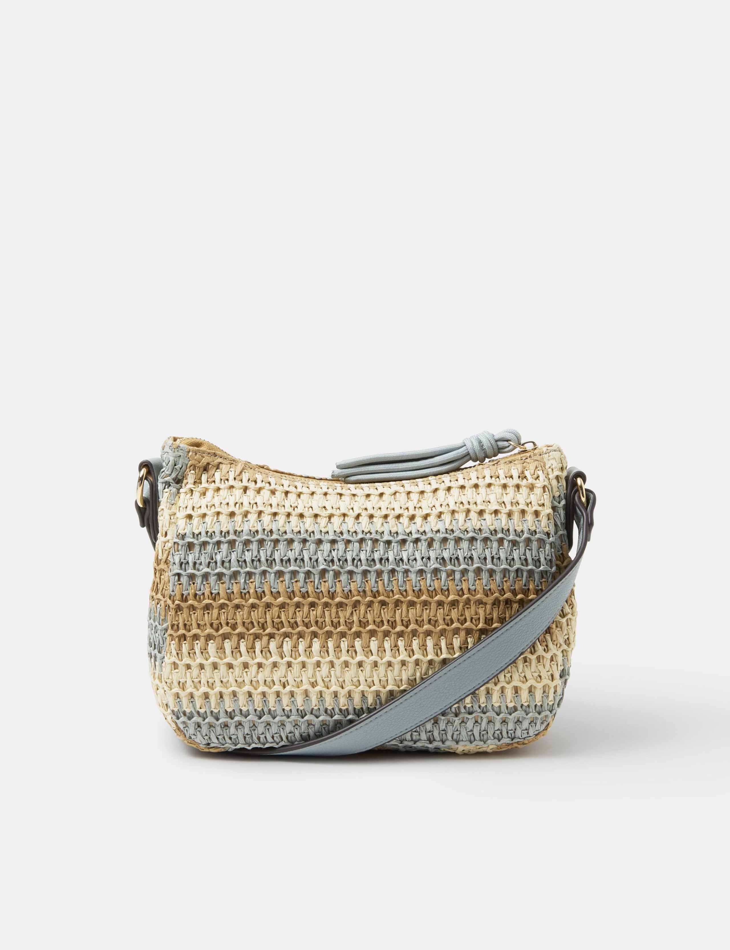 Woven Striped Cross Body Bag