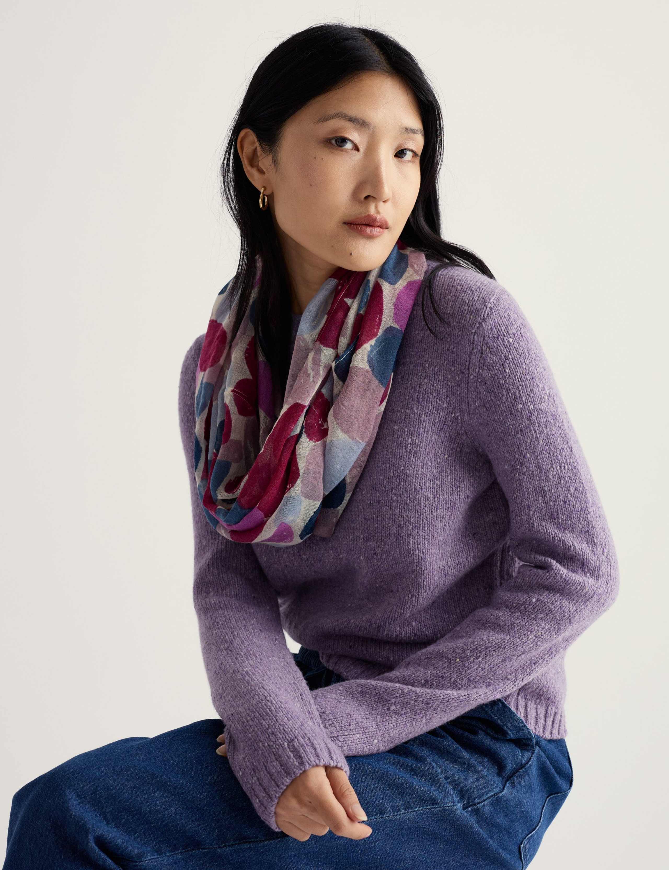 Pure Wool Printed Circle Scarf