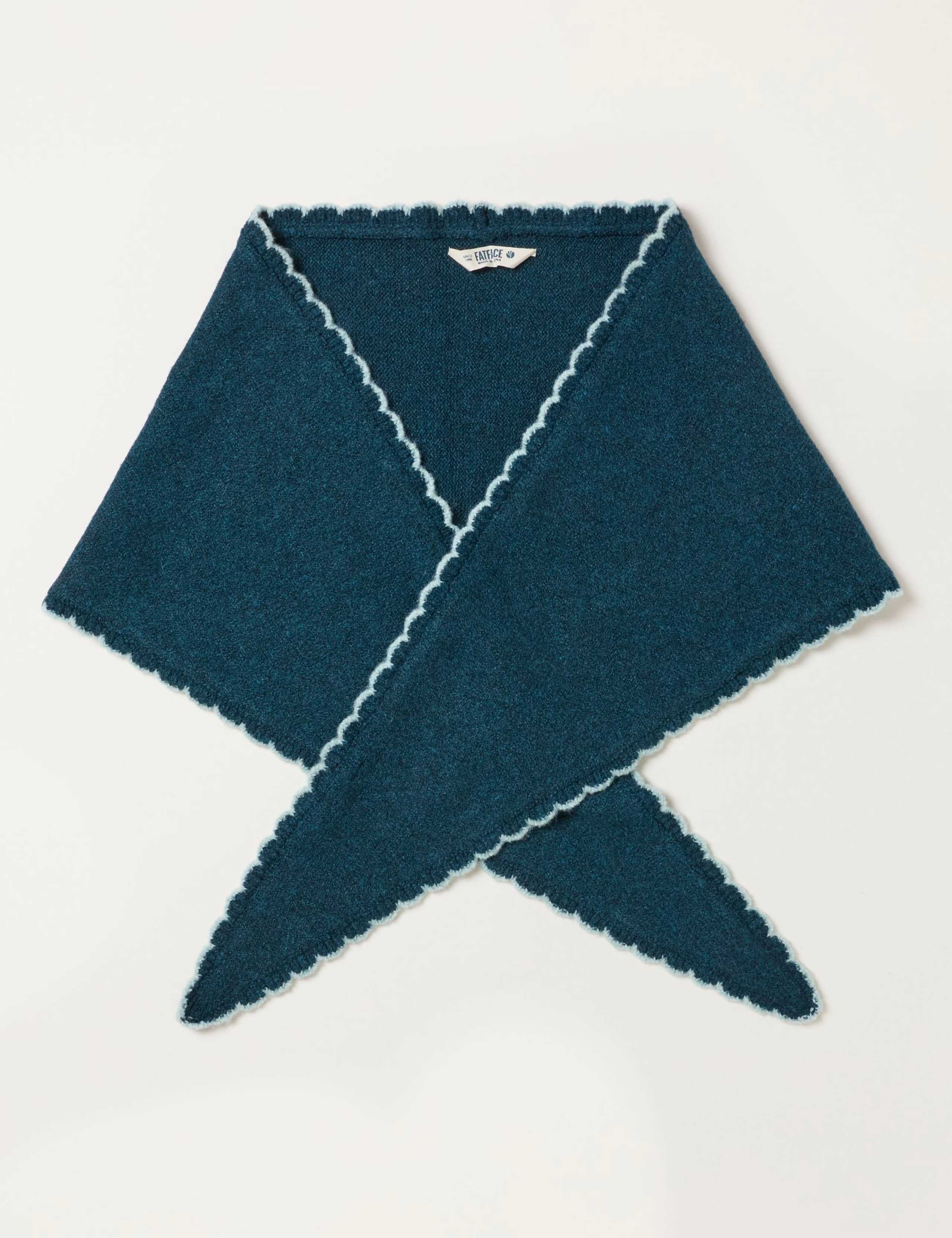 Scallop Edge Triangle Scarf