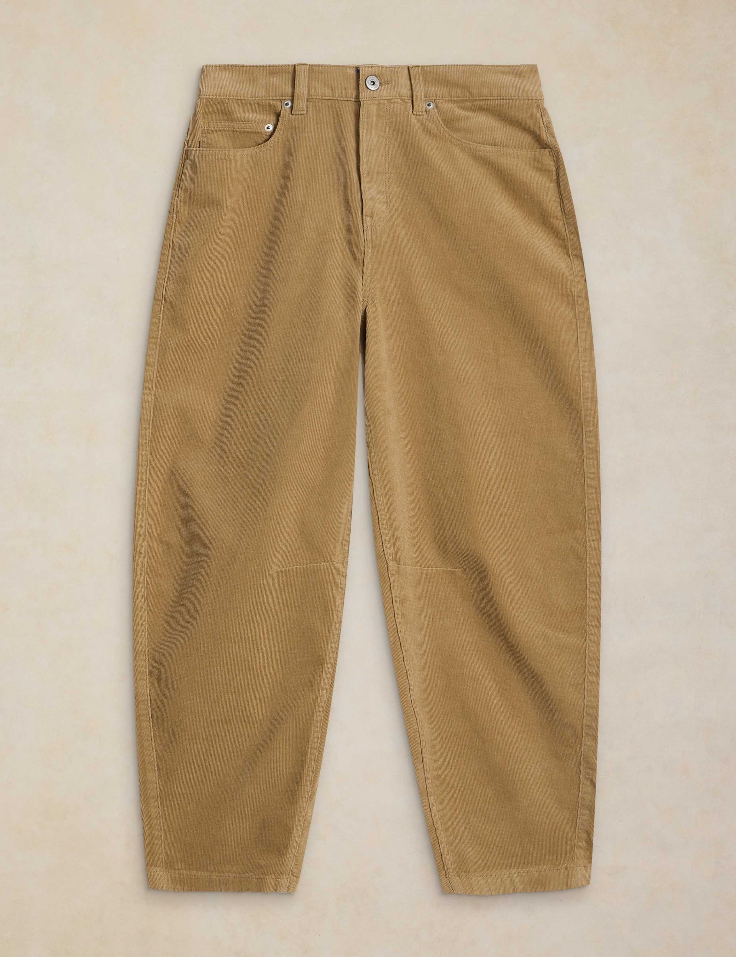 Cotton Rich Cord Barrel Leg Trousers
