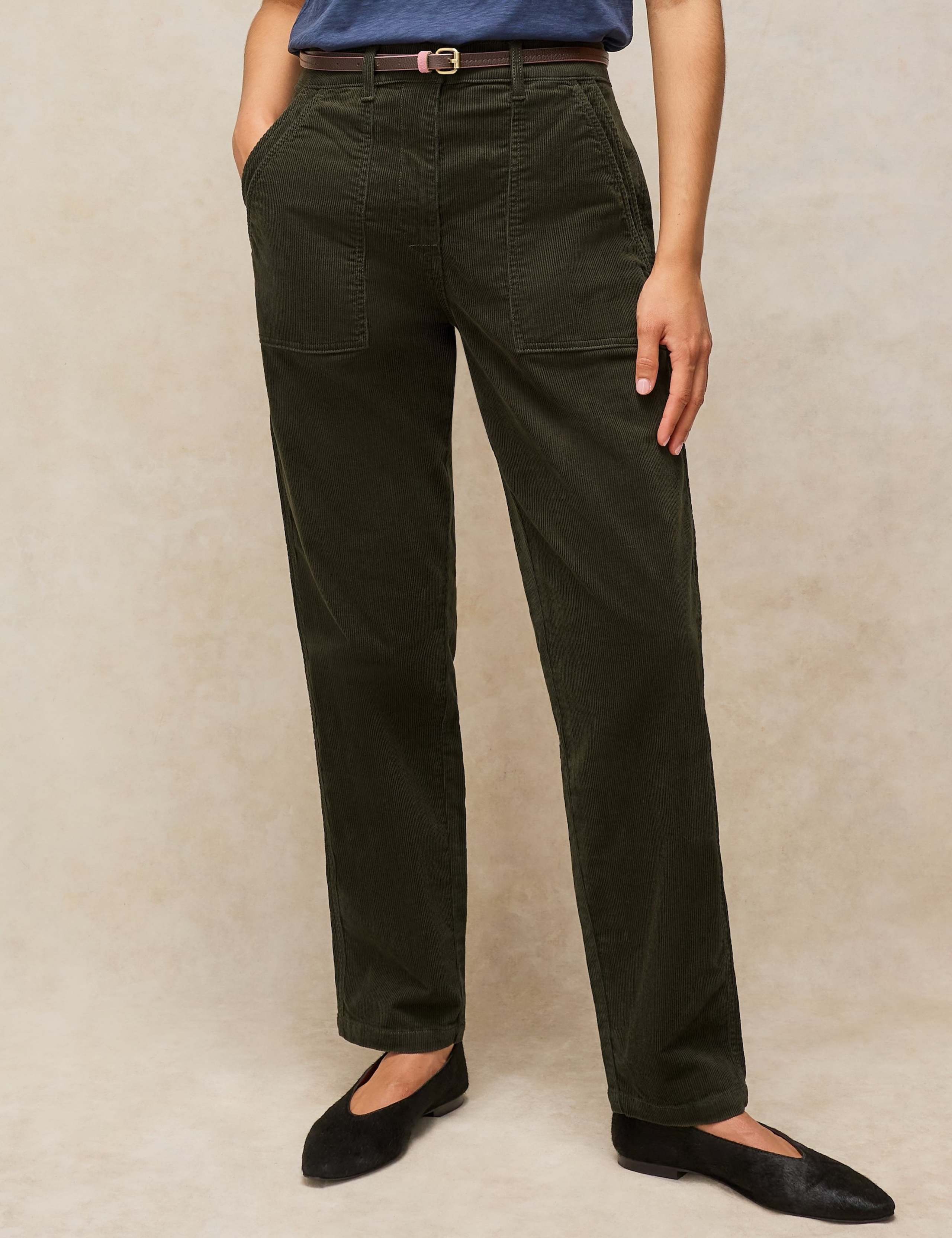 Cotton Rich Cord Tapered Trousers