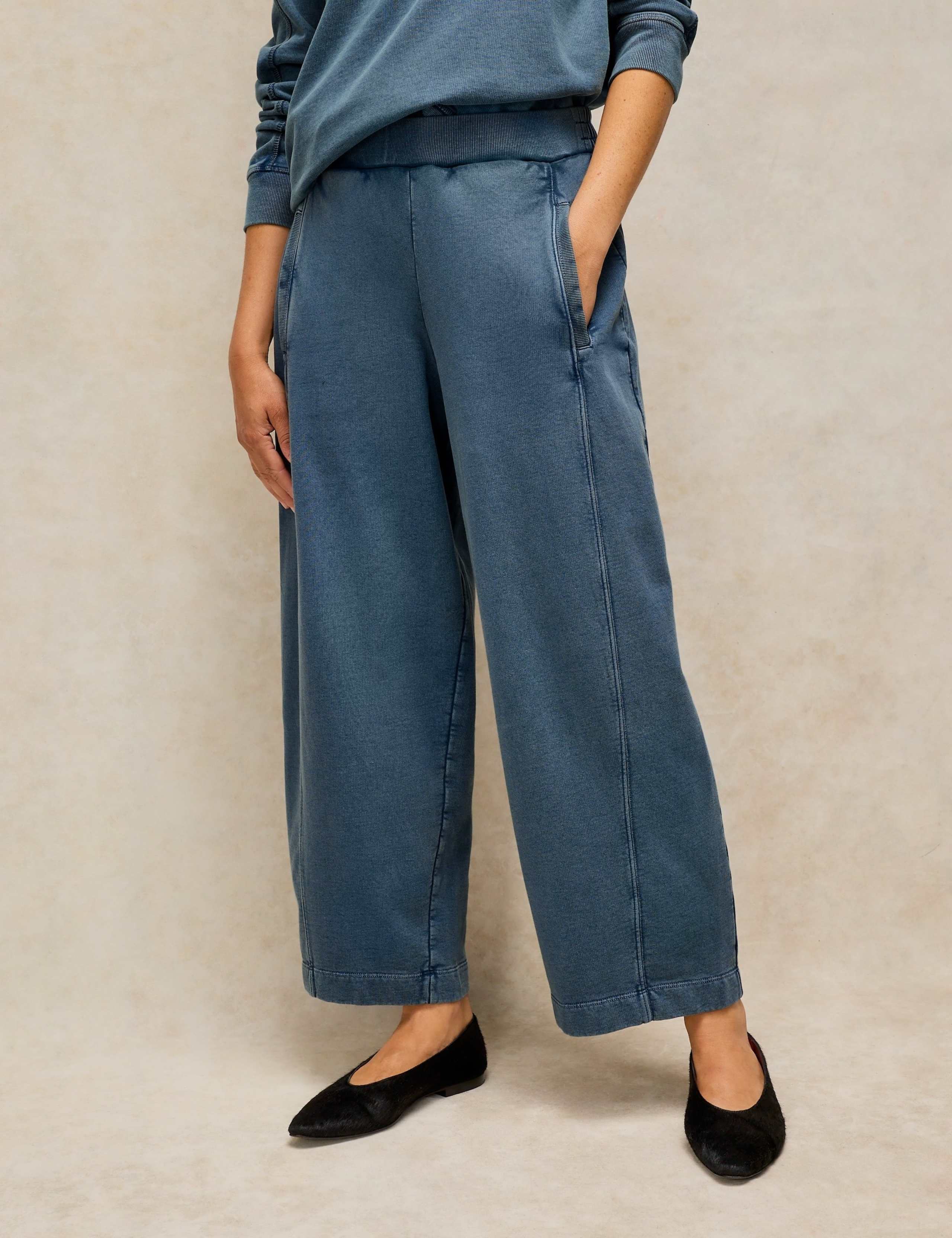 Pure Cotton Barrel Leg Joggers