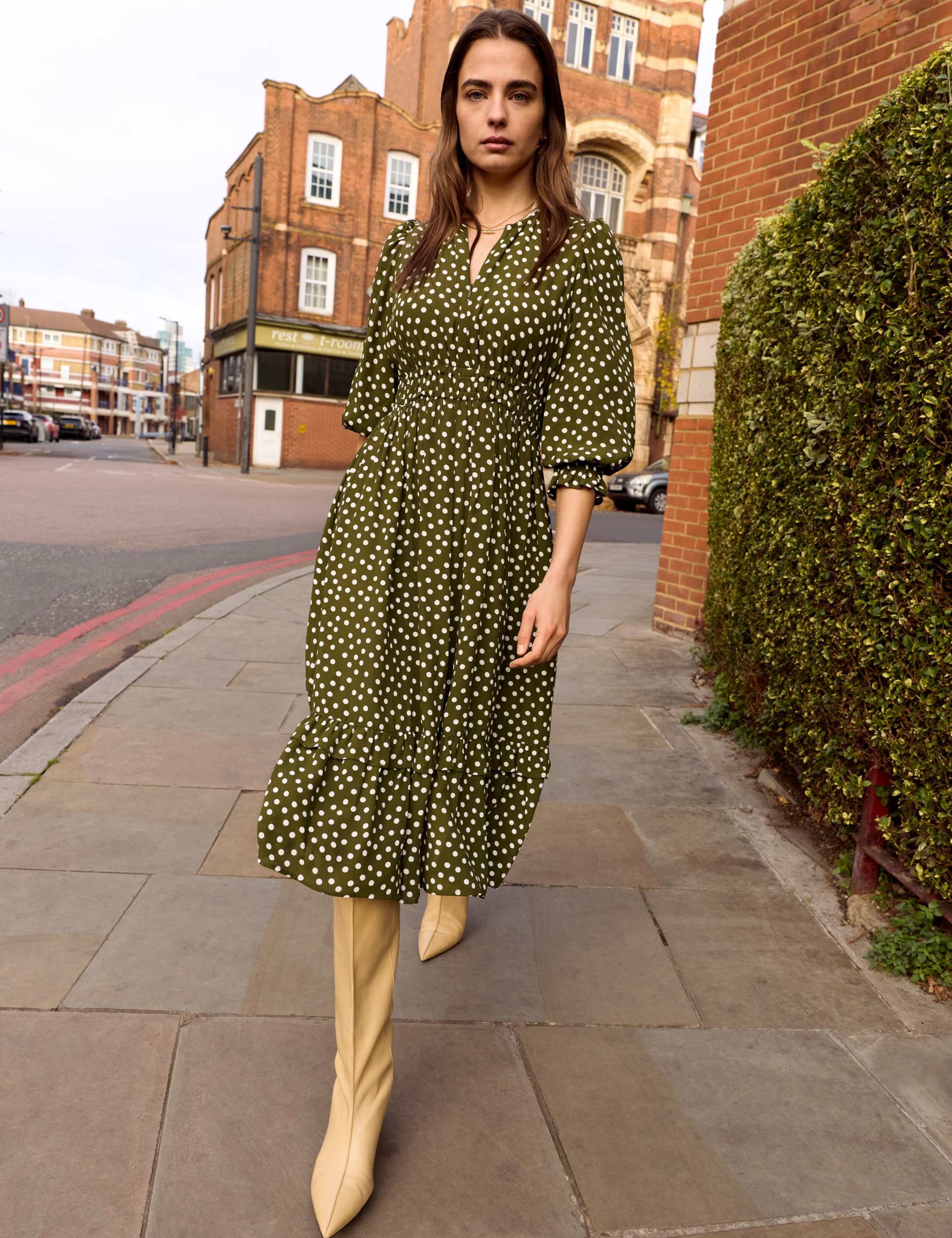 Animal Print Midi Skater Dress