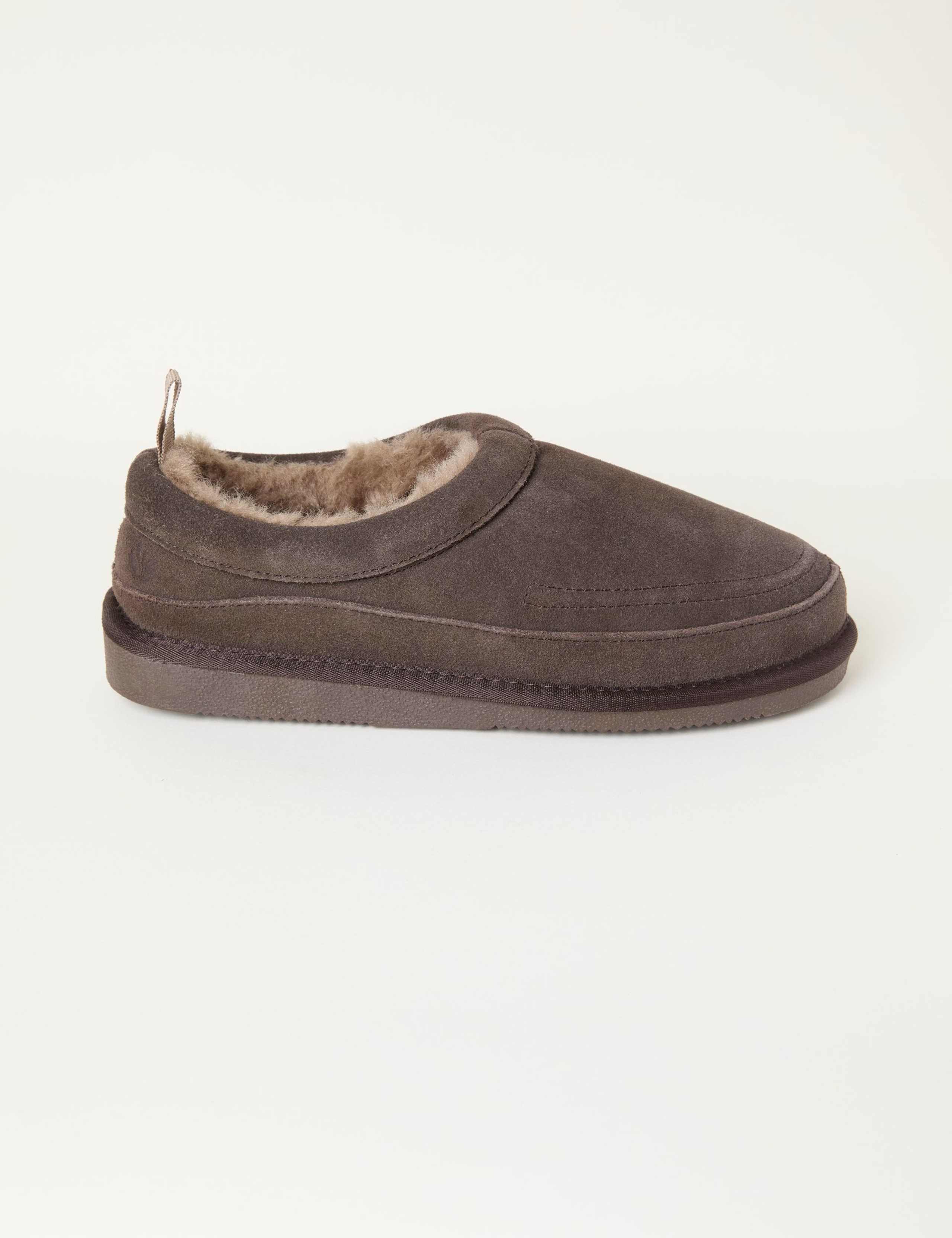 Suede Embossed Fleece Lined Slippers
