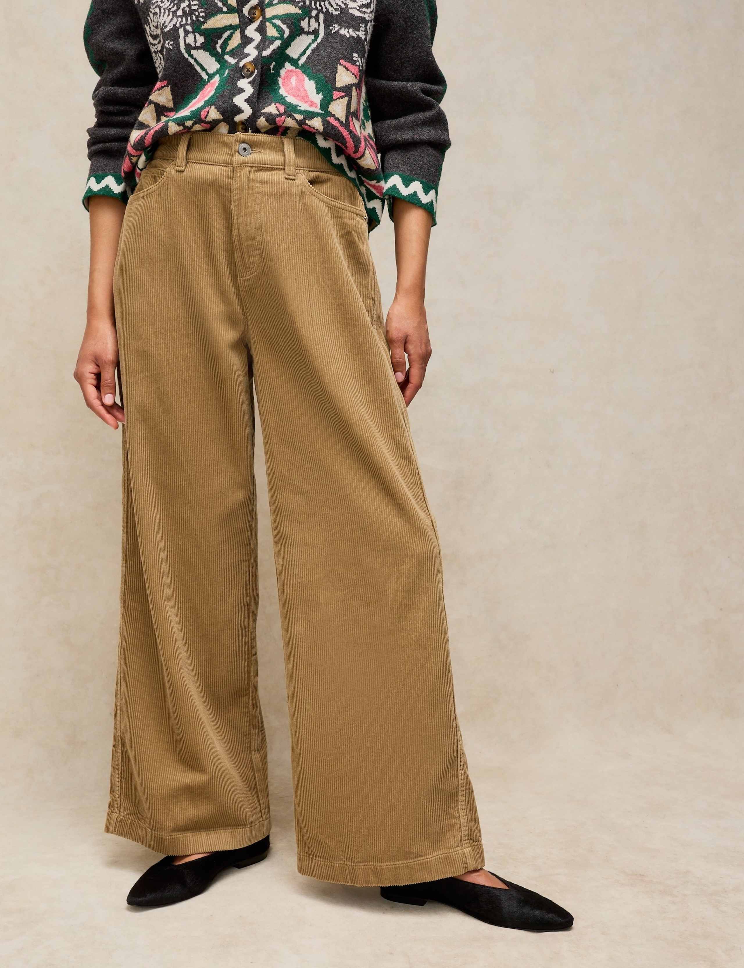 Cord Wide Leg Trousers