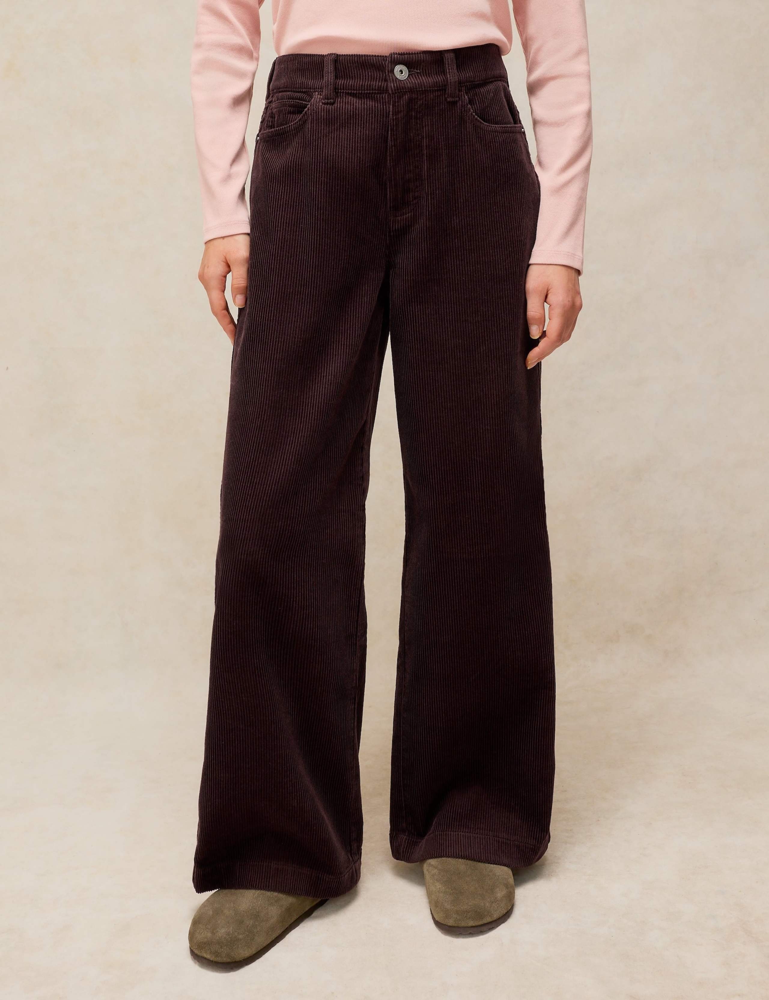 Cord Wide Leg Trousers