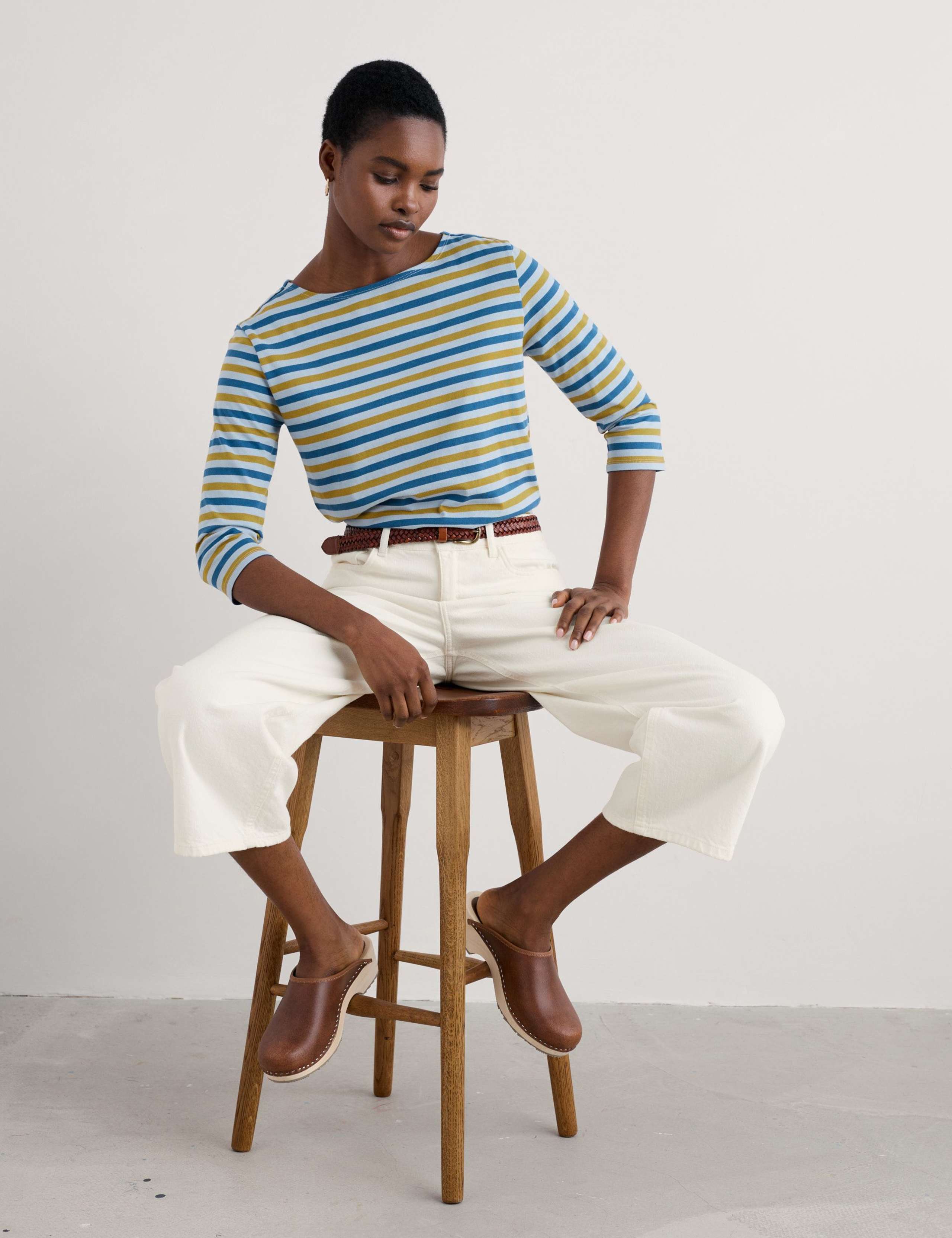 Pure Cotton Striped Slim Fit Top