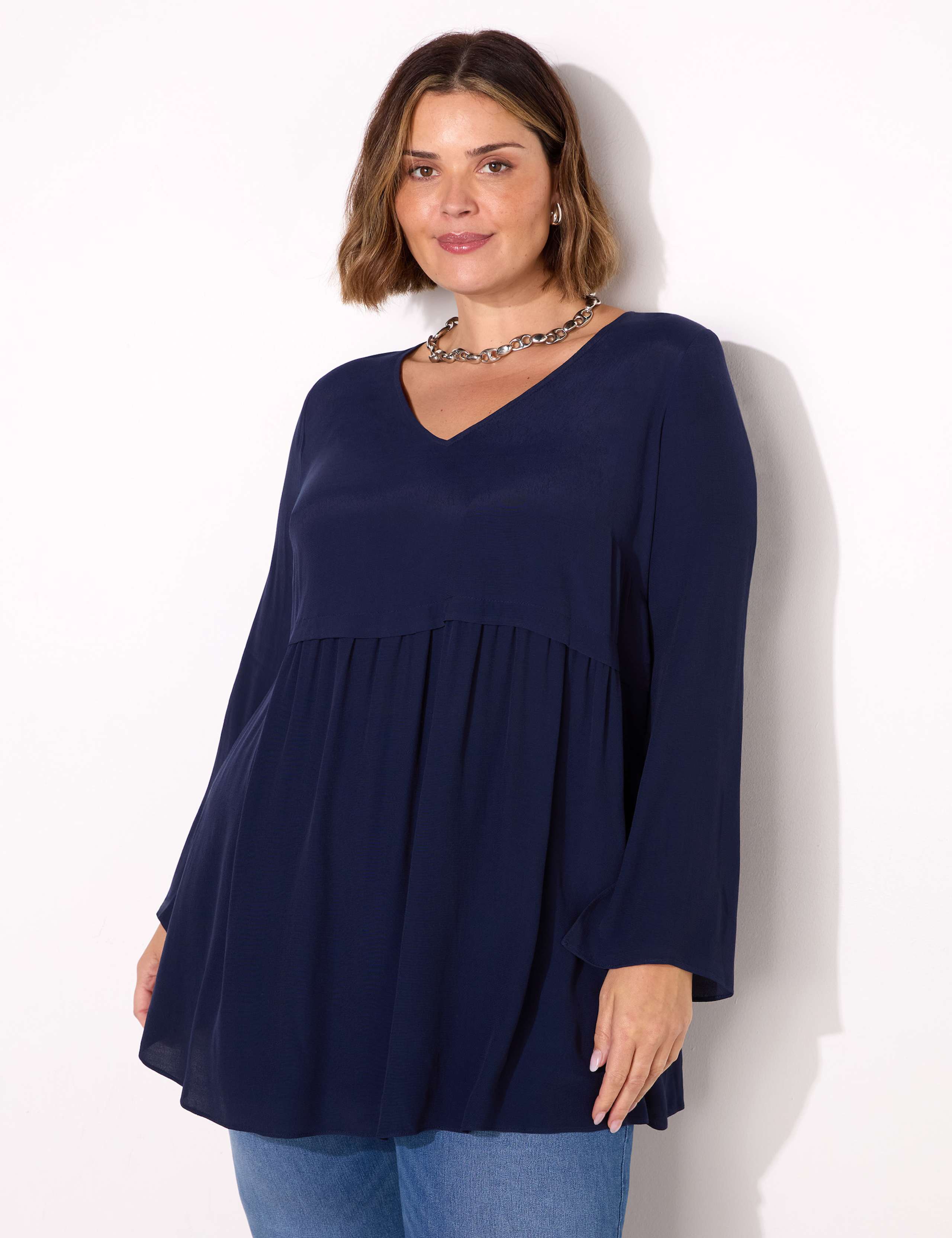 Pure Cotton V-Neck Tunic