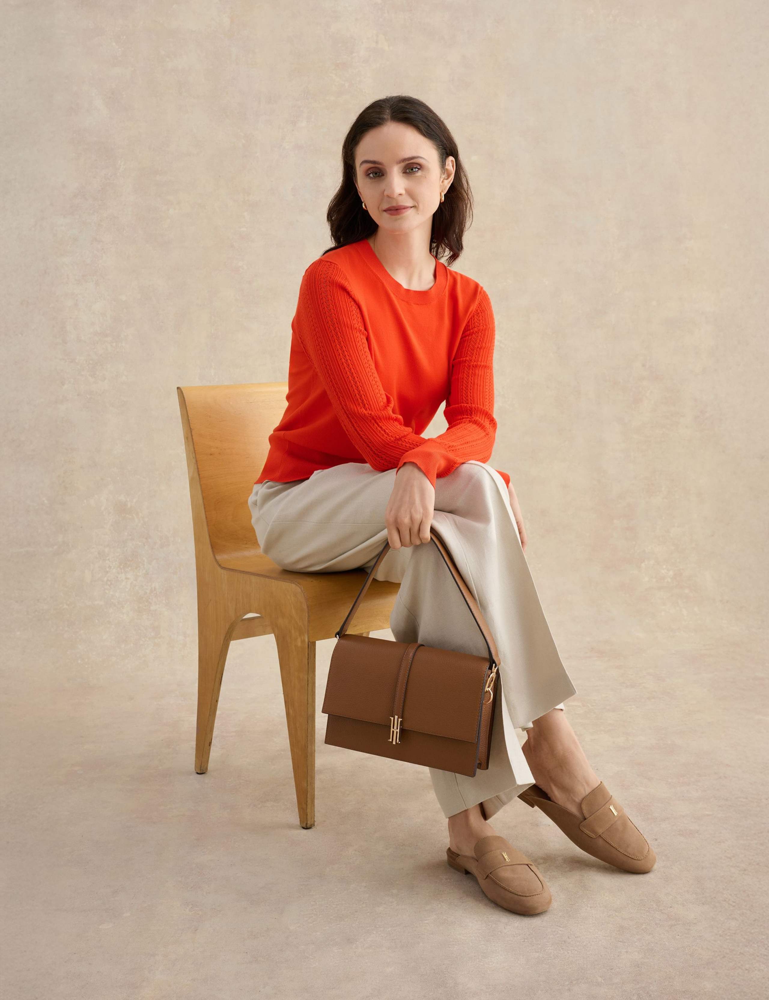 Textured Crew Neck Jumper