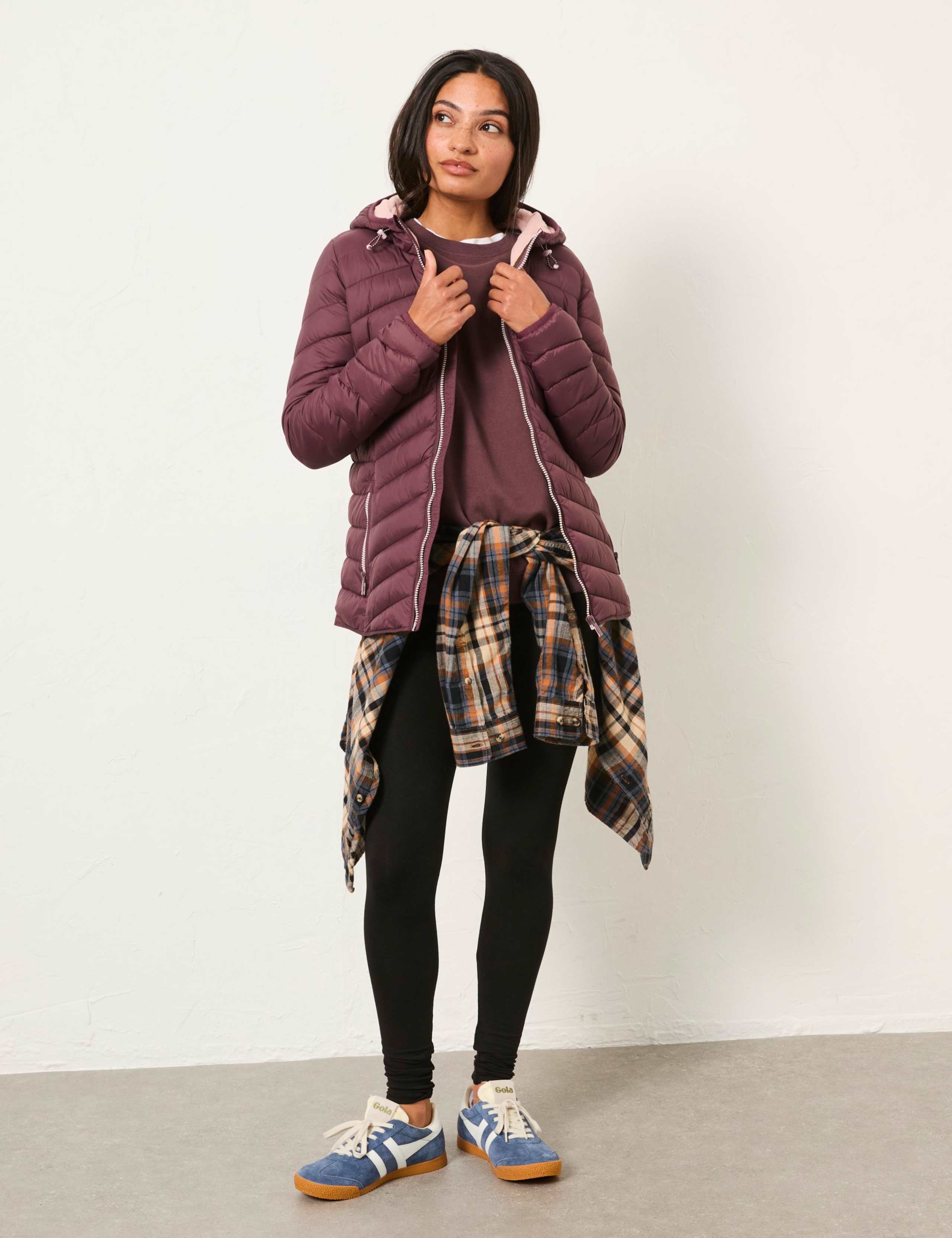 Lightweight Hooded Quilted Puffer Coat