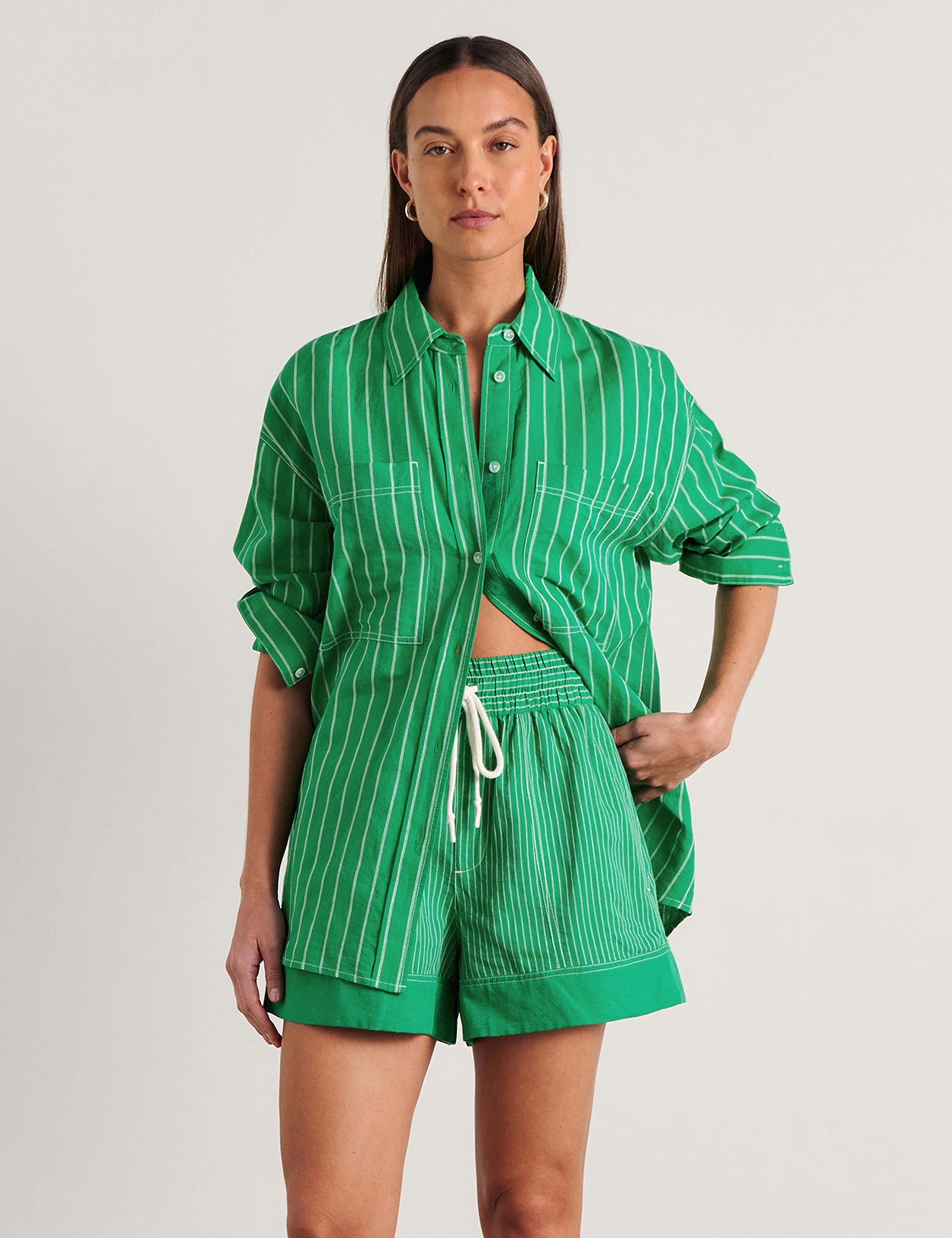 Linen Rich Striped Shirt