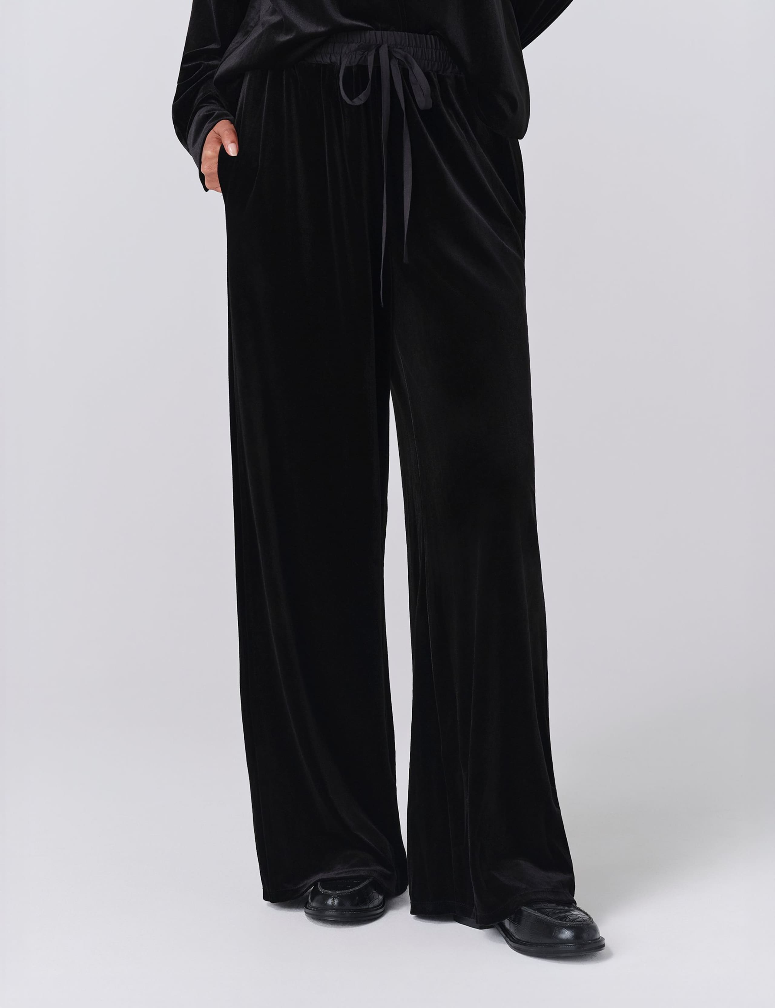 Velvet Wide Leg Trousers