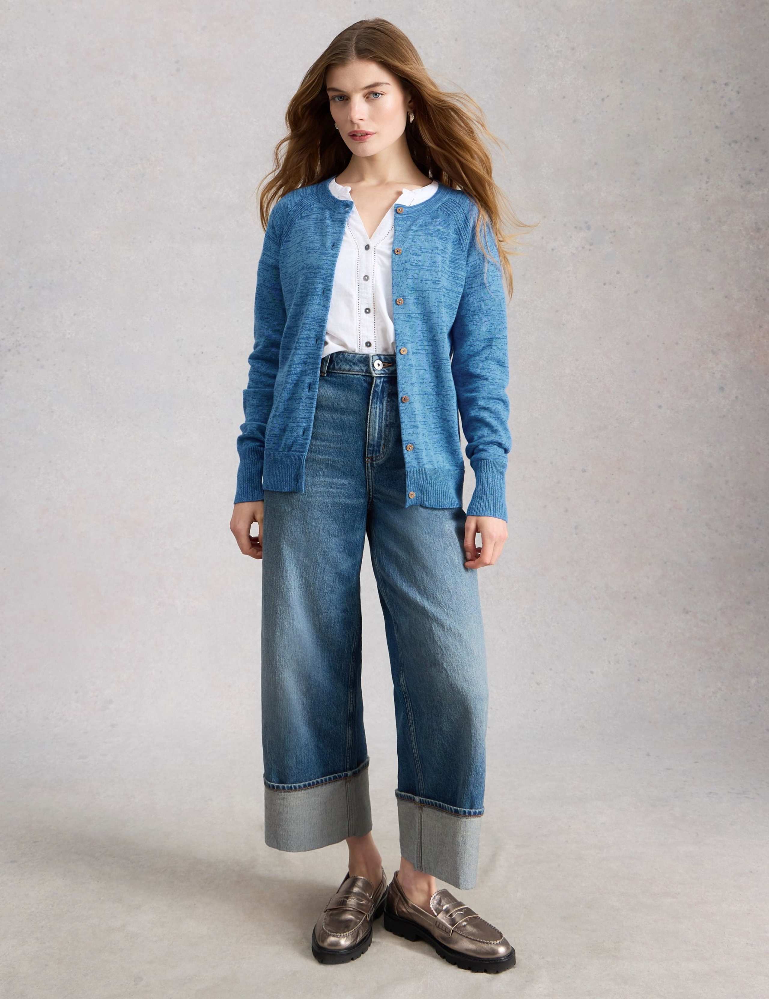 Pure Cotton Round Neck Cardigan