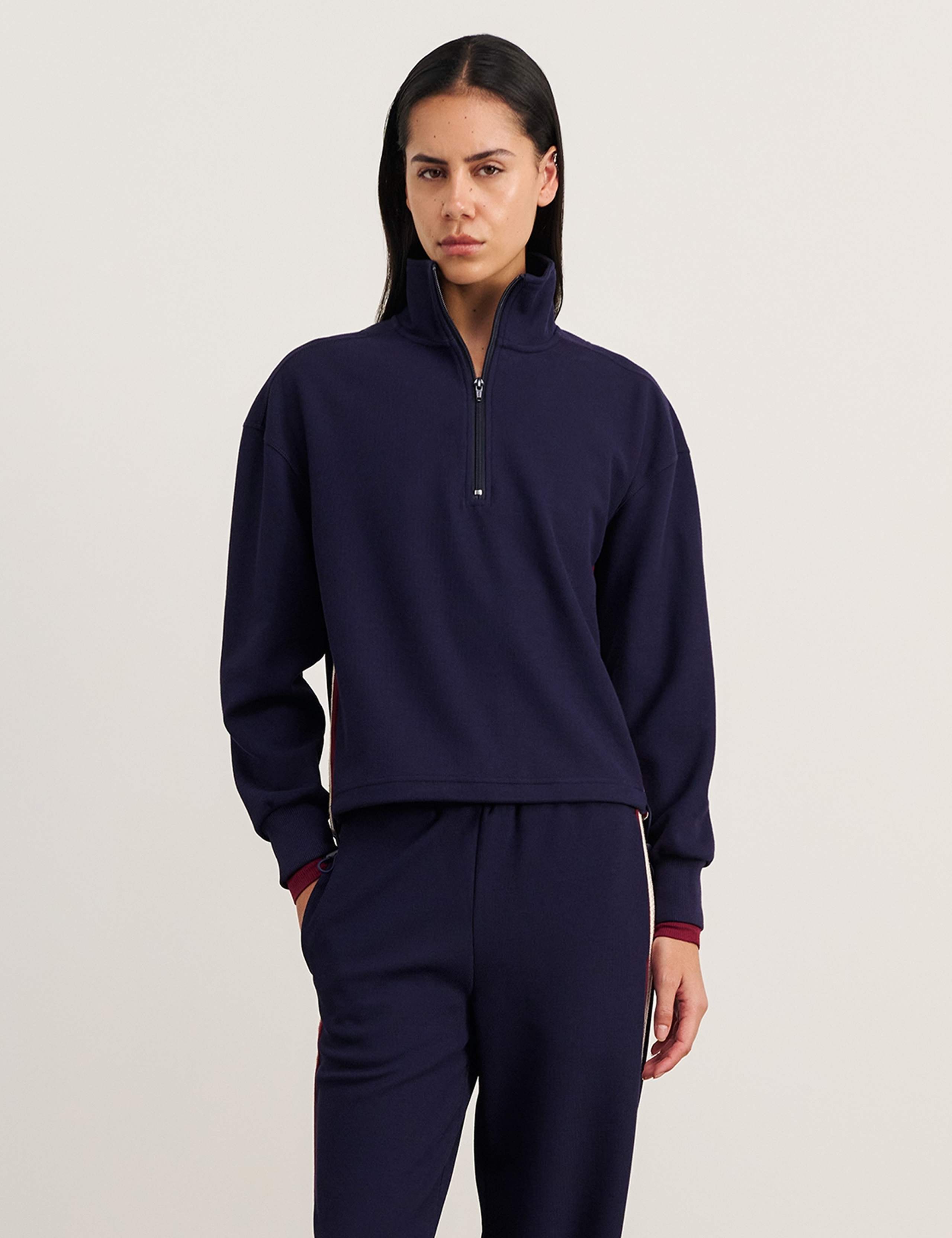 Funnel Neck Half Zip Jumper
