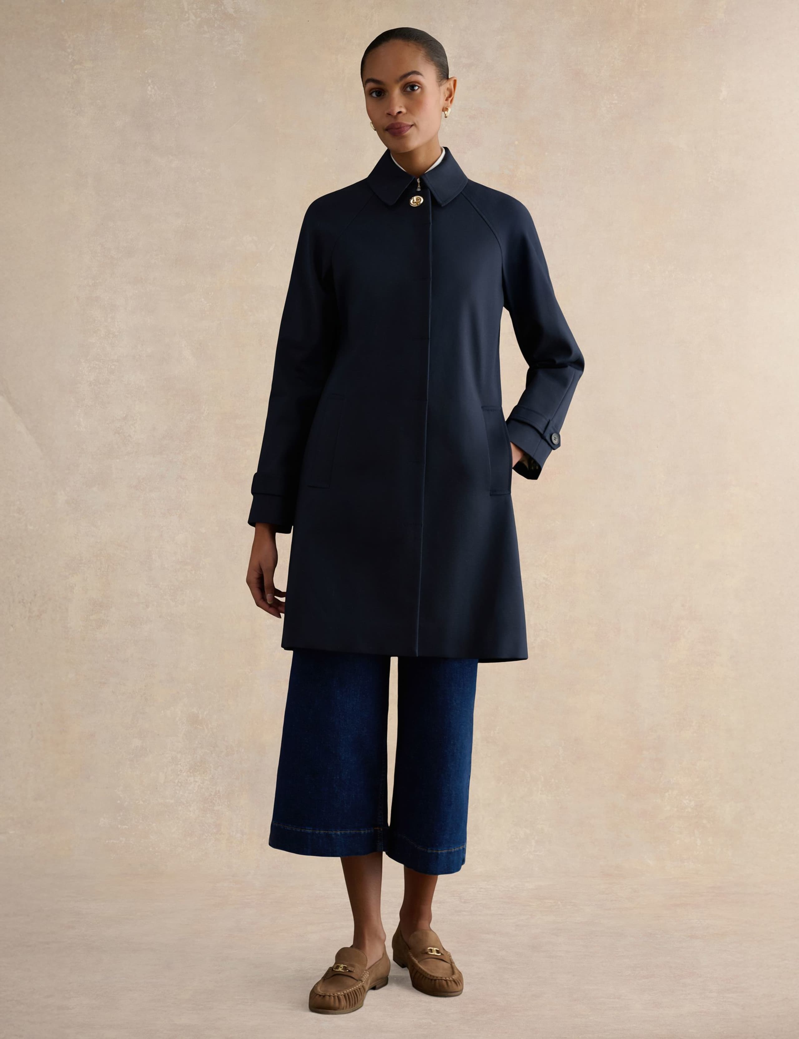 Cotton Rich Collared Trench Coat