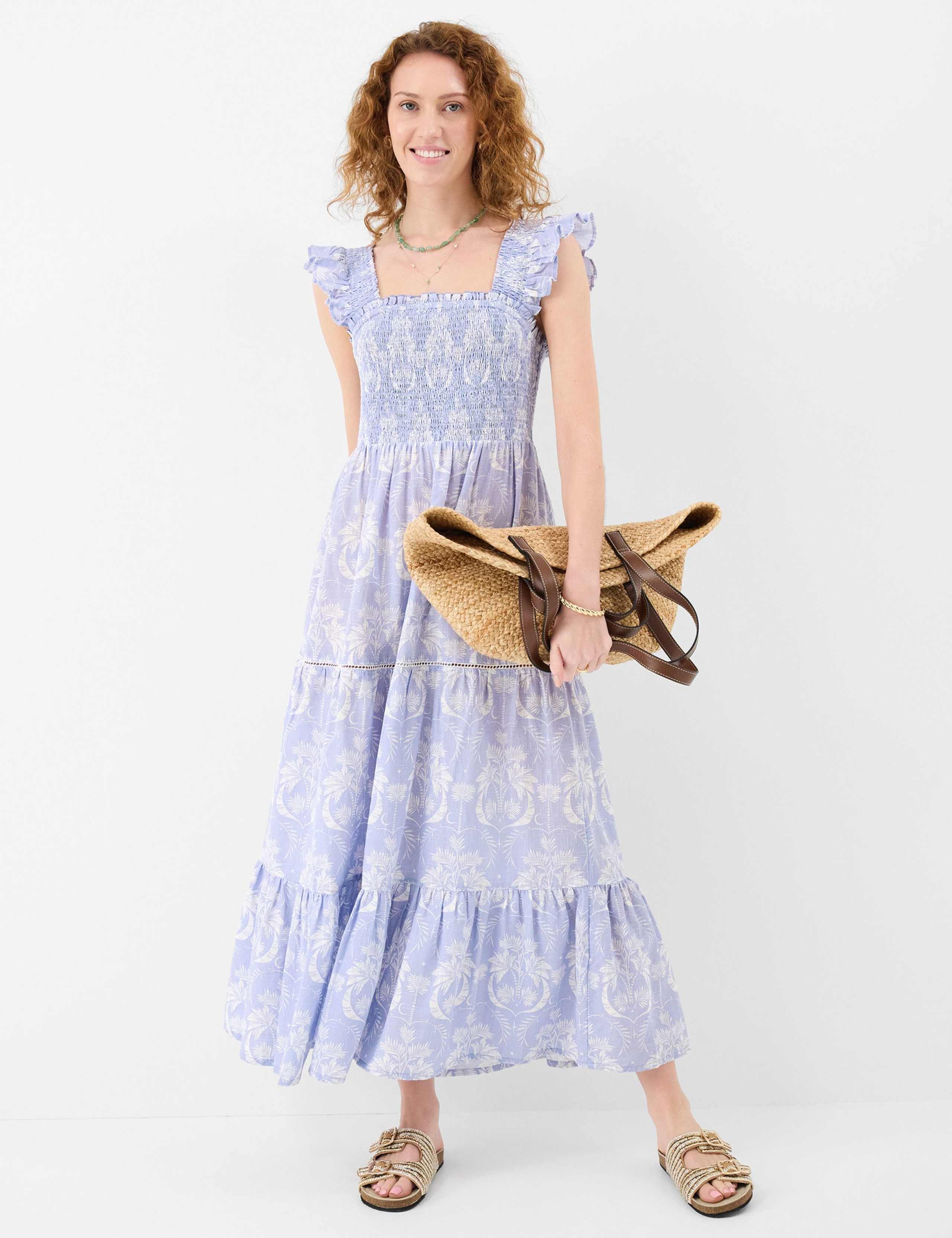 Pure Cotton Floral Maxi Beach Dress