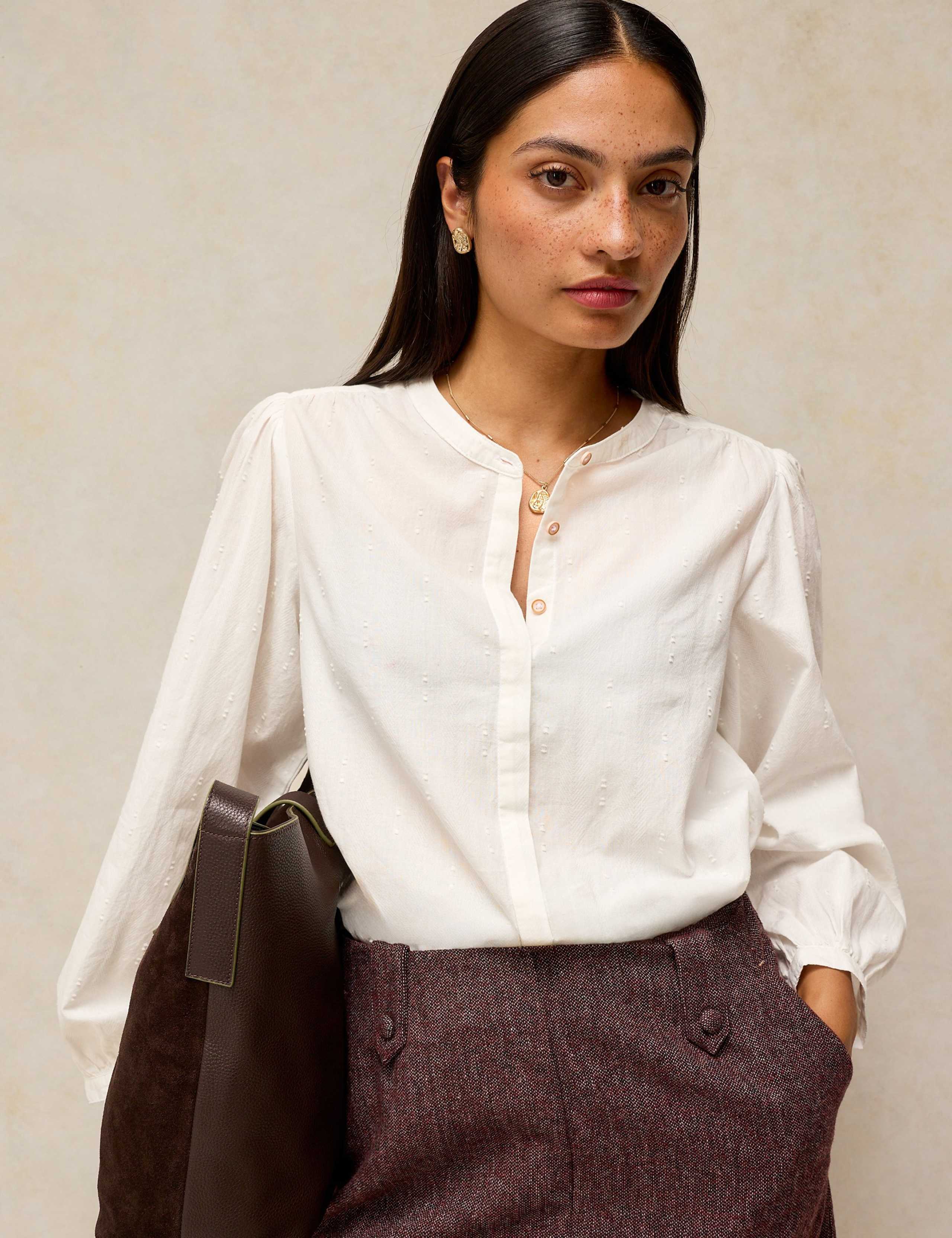 Pure Cotton Crew Neck Top