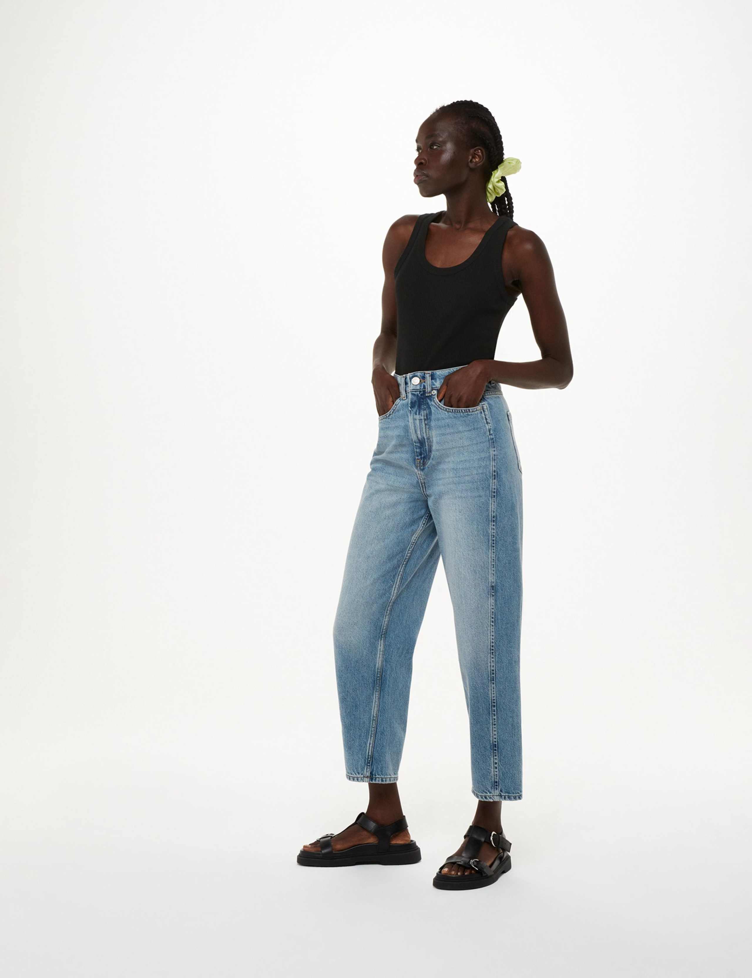 Cotton Rich Ribbed Scoop Neck Vest