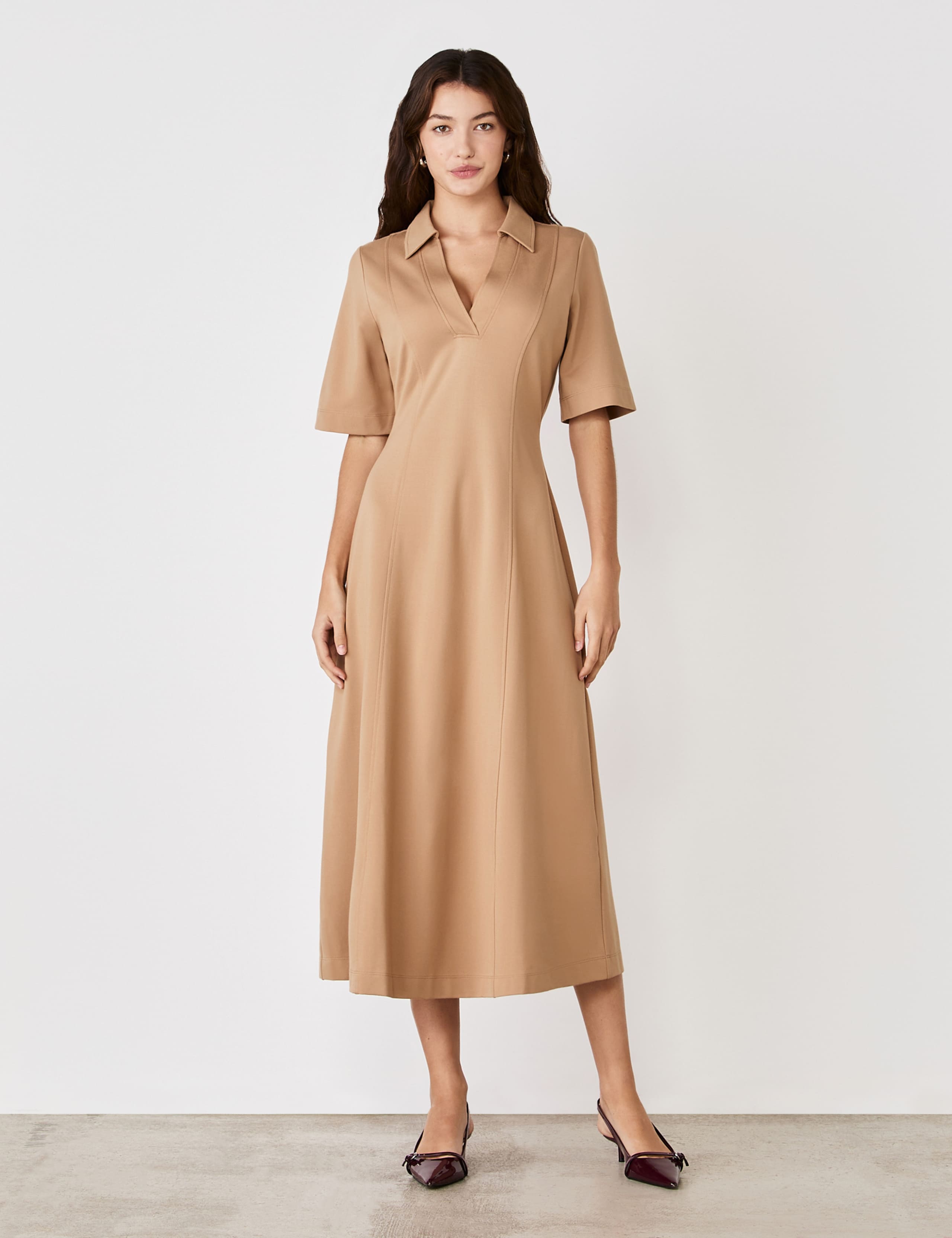 Jersey Midi Skater Dress